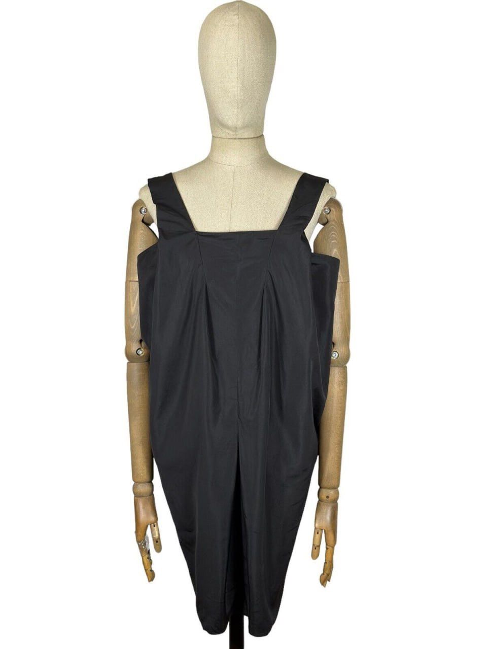 image of YVES Saint Laurent Cotton Silk Evening Dress Size 38 in Black, Women's