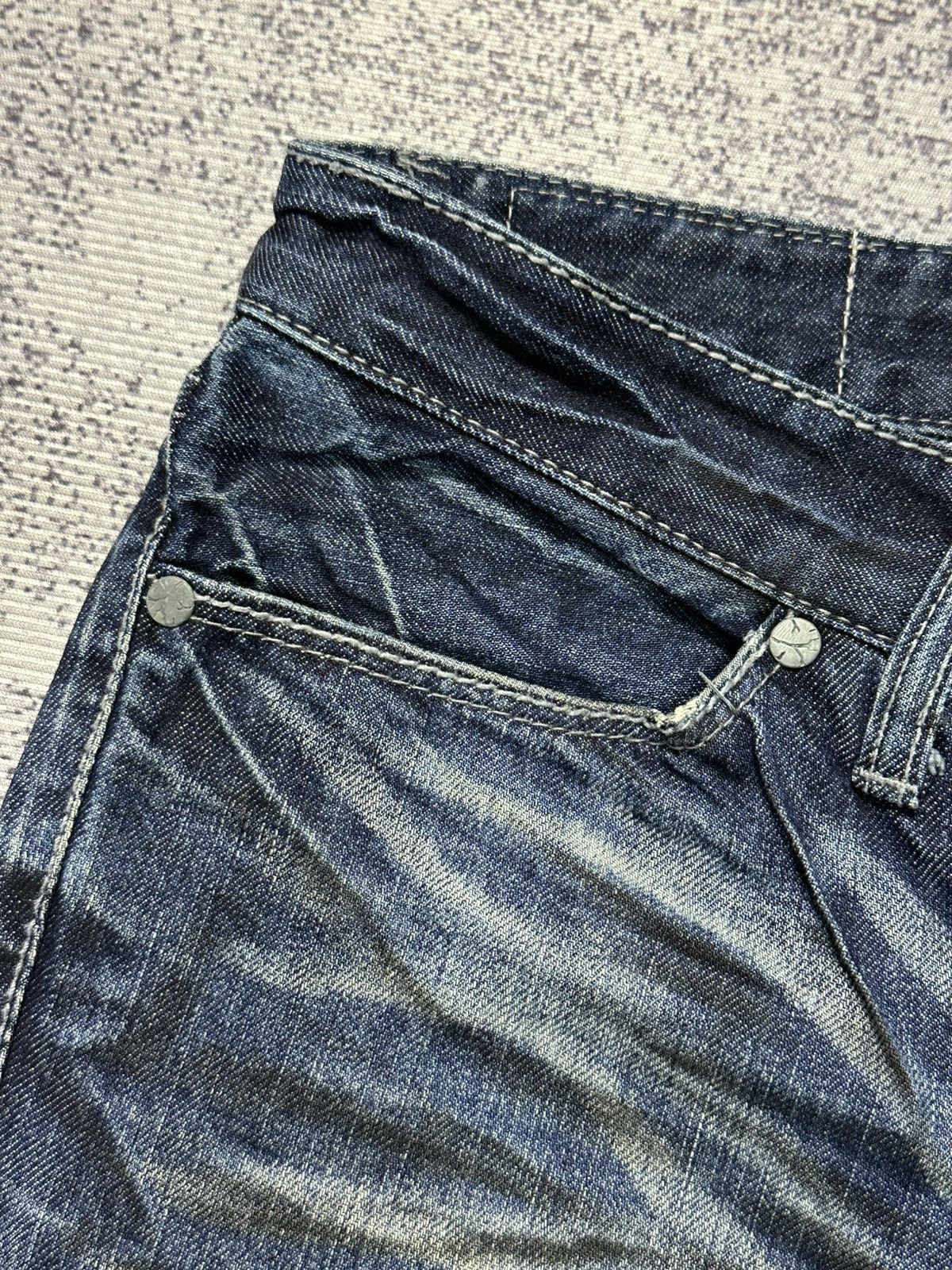 GOSTAR DE FUGA 2000s FUGA Flare Stone Washed Distressed Denim Jeans Size US 31 - 8 Thumbnail