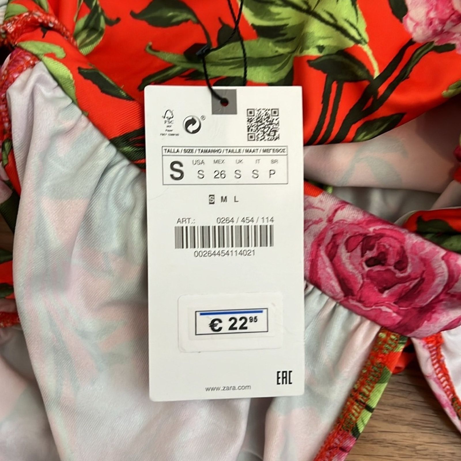 Zara Zara Draped Floral Print Bodysuit Size S / US 4 / IT 40 - 11 Thumbnail