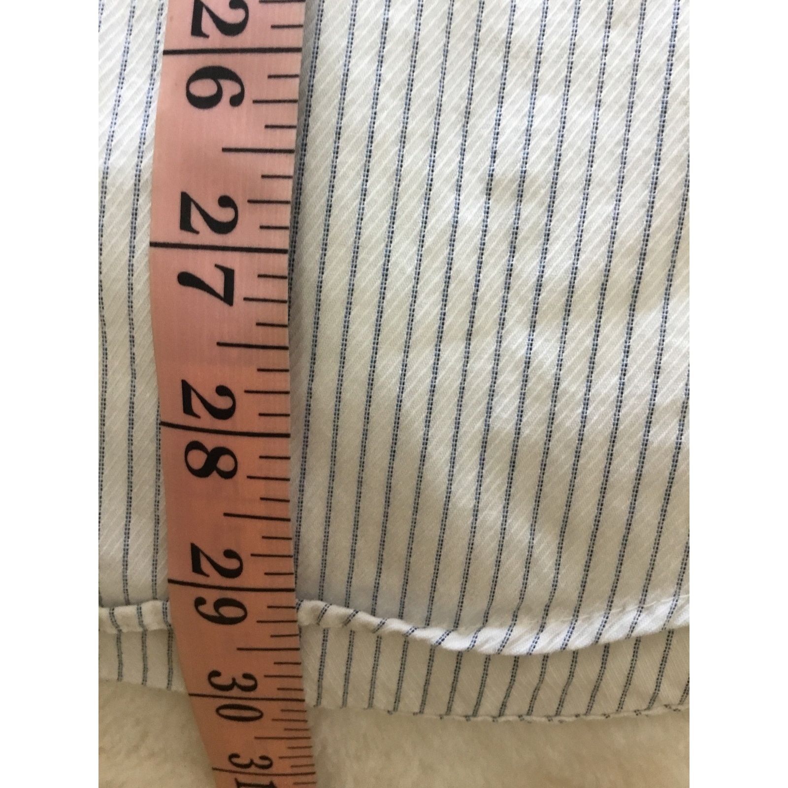 Calvin Klein Calvin Klein White&Blue Stripes Long Sleeve Shirt Size US M / EU 48-50 / 2 - 9 Thumbnail