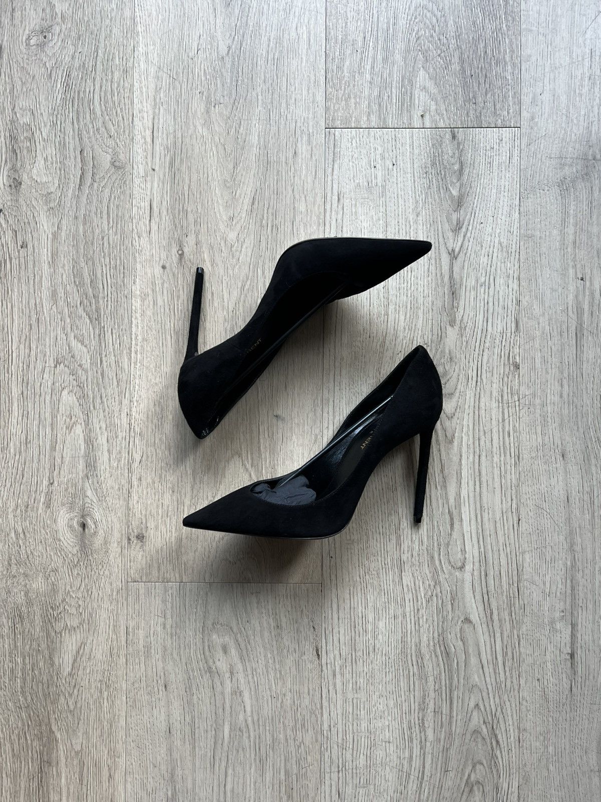 Saint Laurent Paris YSL Suede leather Heels Size US 8 / IT 38 - 1 Thumbnail