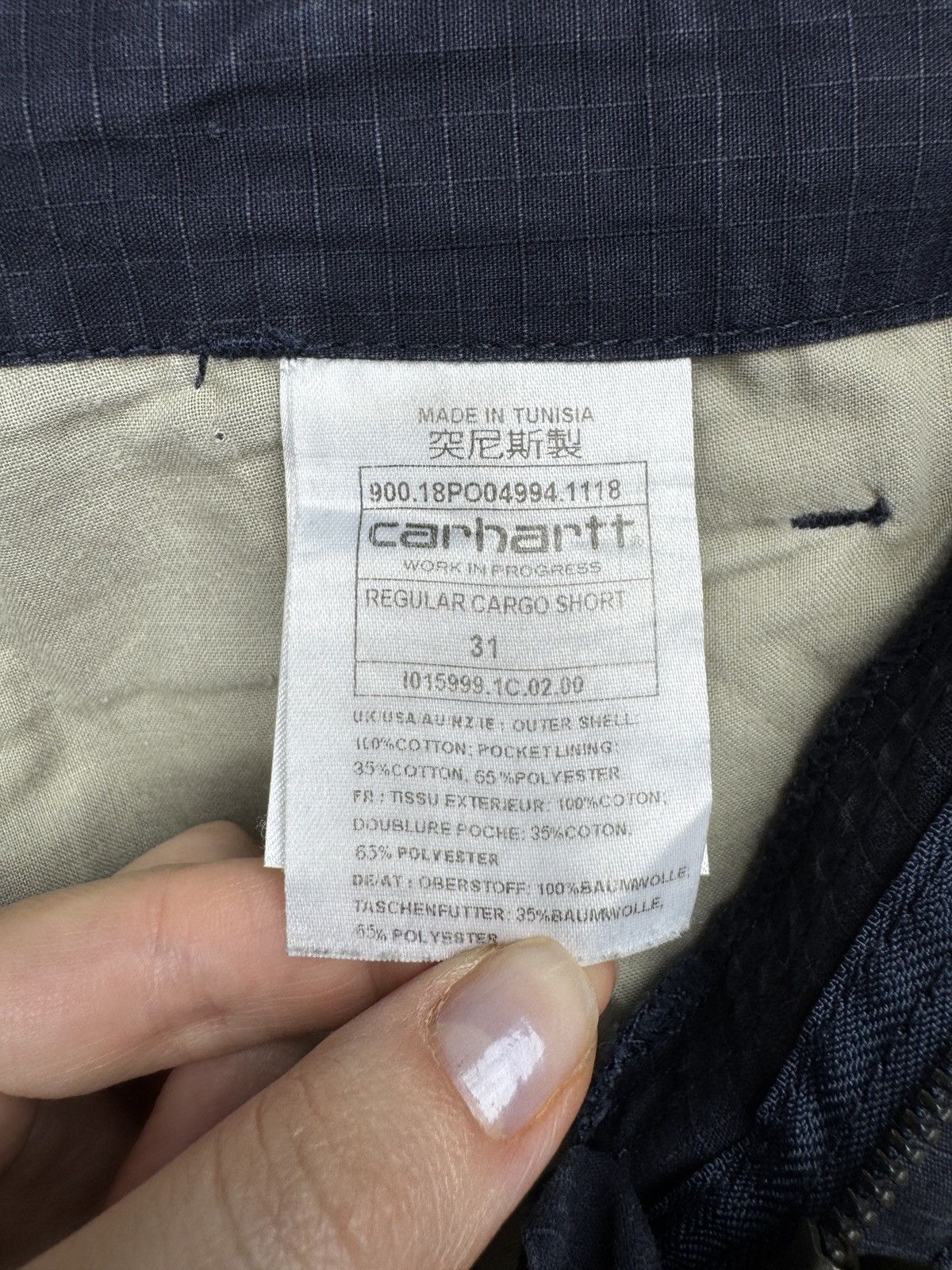 Carhartt Wip Carhartt WIP Dark Blue Regular Cargo Shorts Size US 31 - 11 Thumbnail