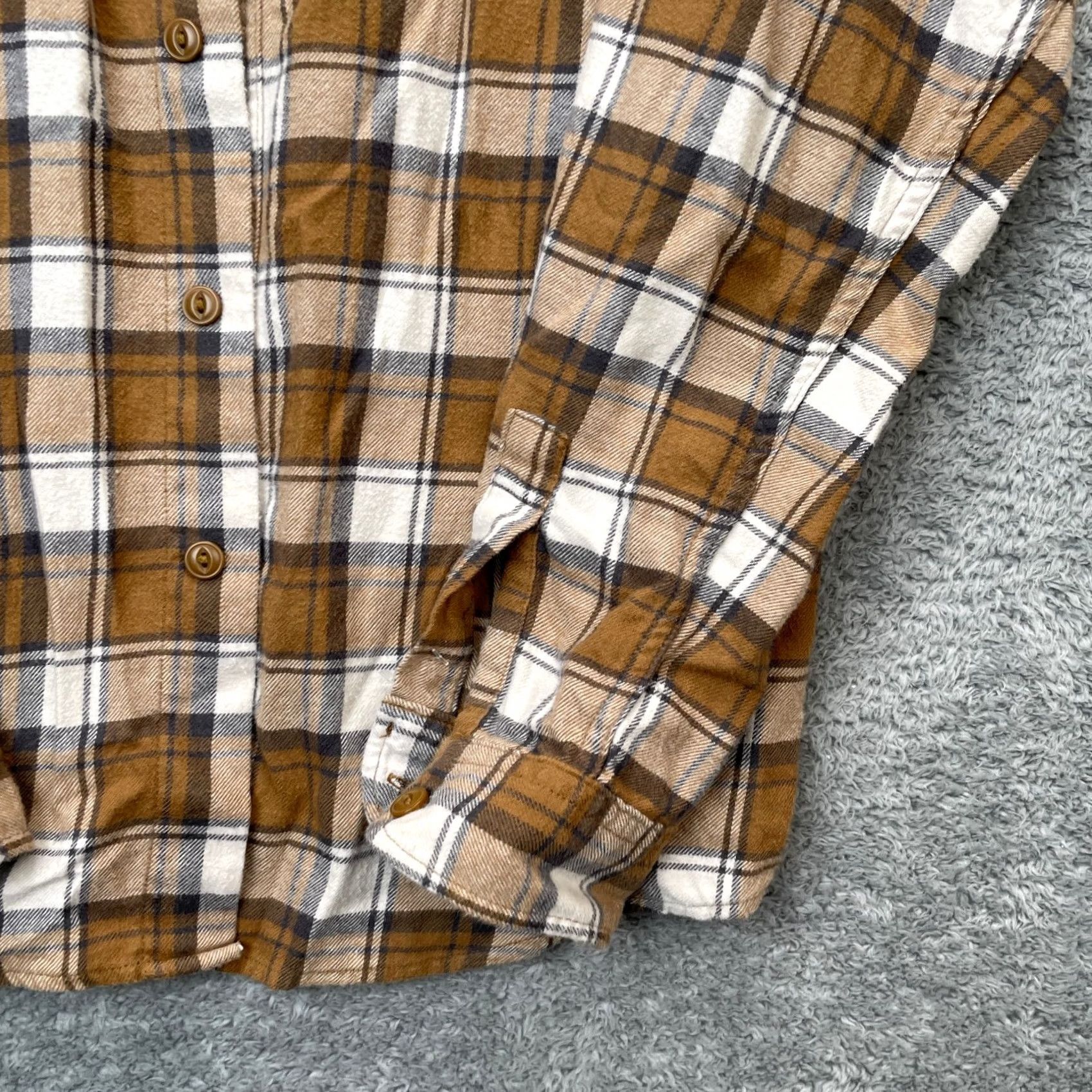 Uniqlo Uniqlo Shirt Mens Brown Plaid Flannel Button Front Long Sleeve Cotton Brushed XS Size US XS / EU 42 / 0 - 2 Thumbnail