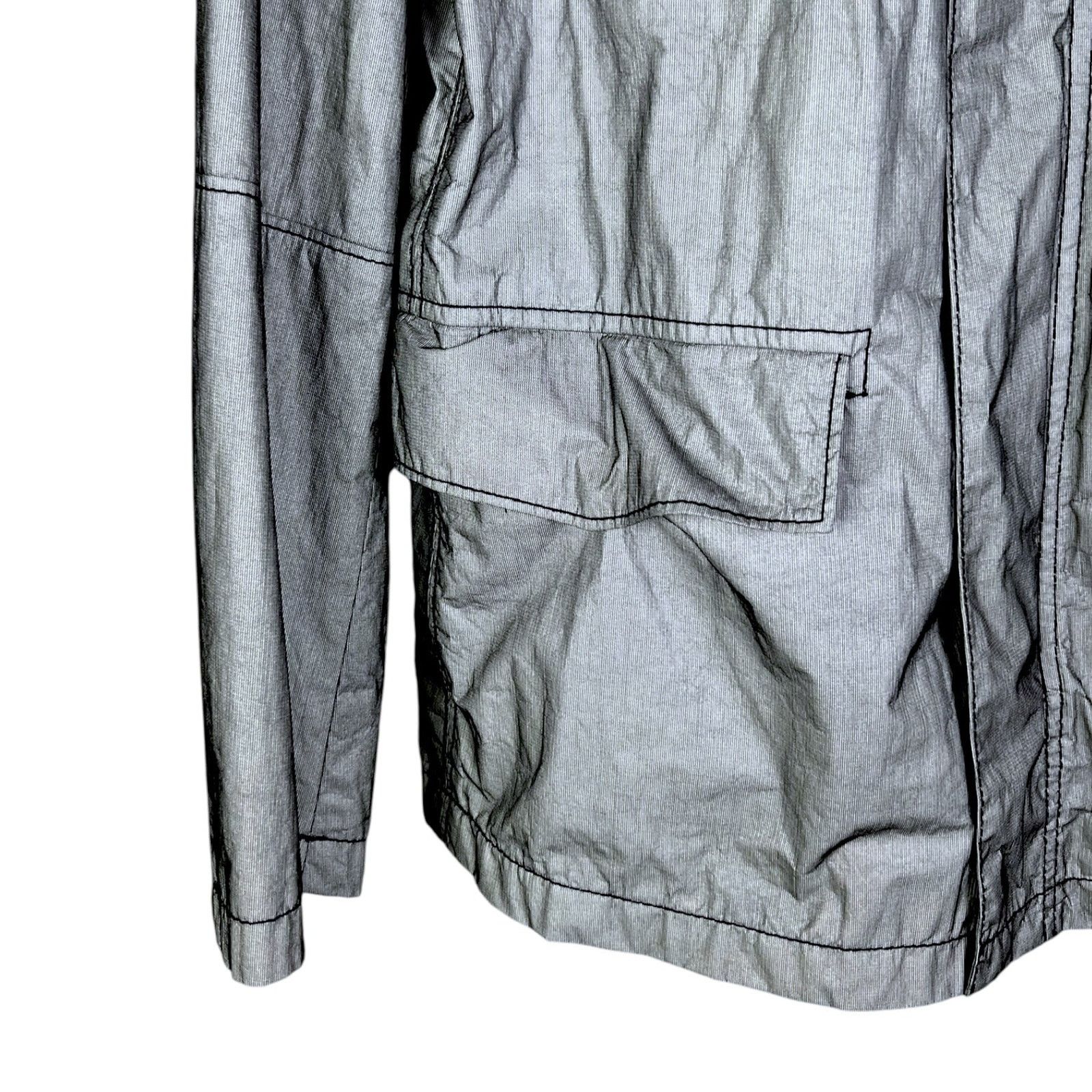 Armani Collezioni Armani Collezioni Men's L Gray Full Zip Field Jacket Luxury Size US L / EU 52-54 / 3 - 5 Thumbnail