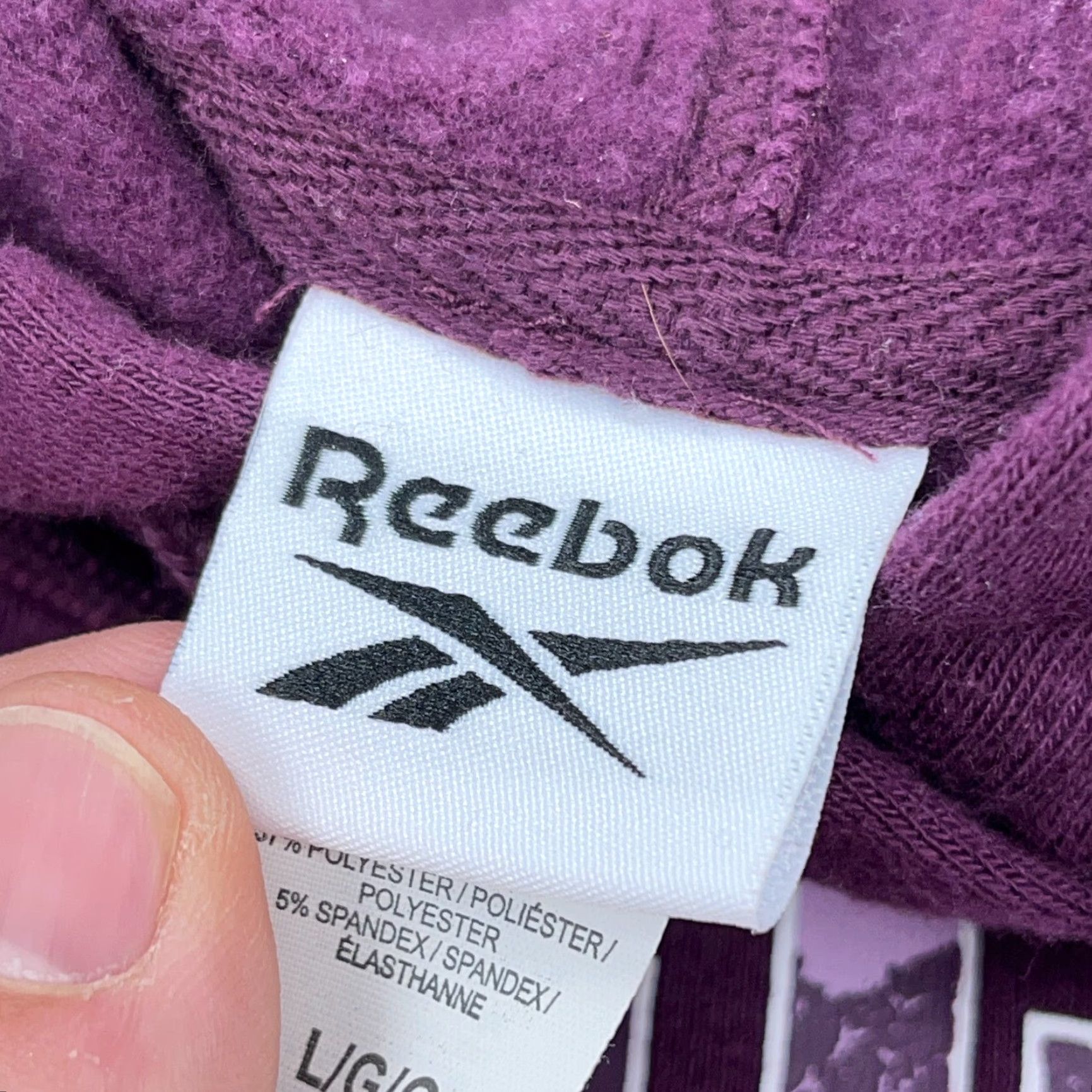 Reebok Reebok Hoodie Women Large Purple Sweatshirt Crop Top Active Gym Run Size L / US 10 / IT 46 - 3 Thumbnail