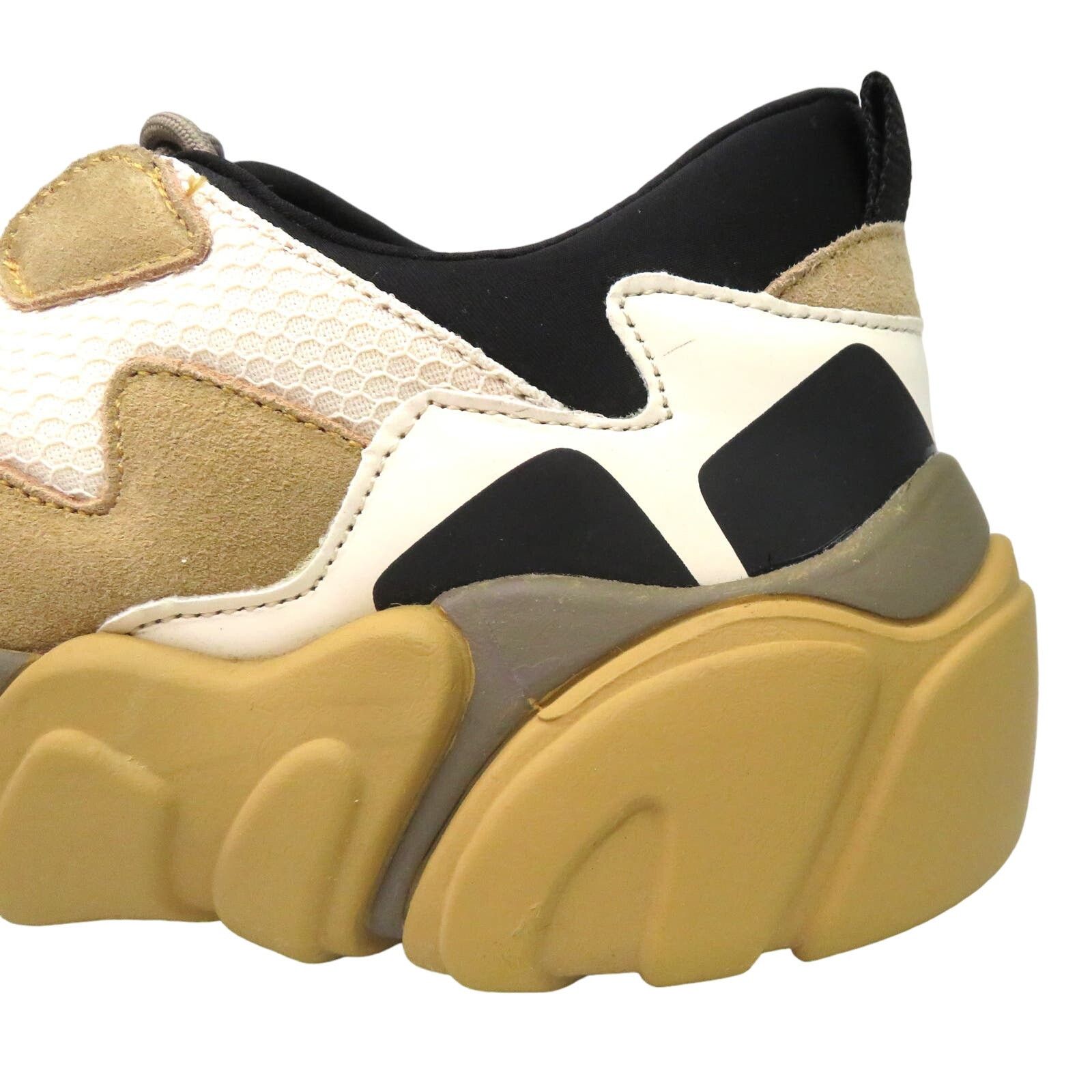 Zara ZARA Multi Piece Leather Mesh Thick-Soled Brown Sneakers Size US 10 / IT 40 - 6 Thumbnail