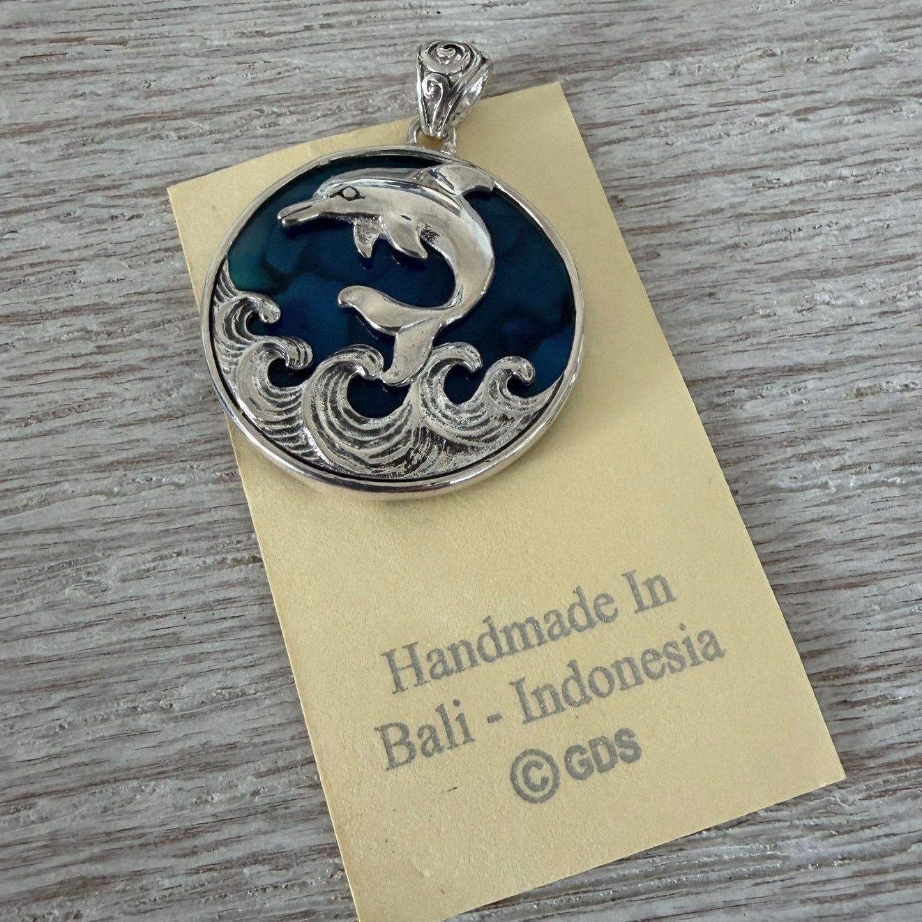 Other Sterling Silver Abalone Dolphin Pendant Size ONE SIZE - 1 Thumbnail