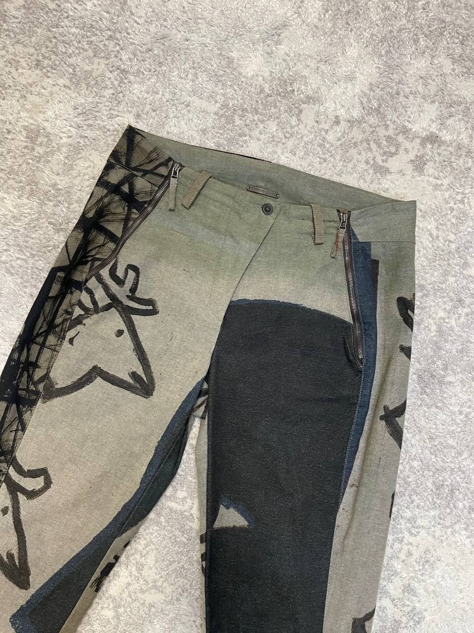 Annette Görtz Avant-Garde Art Print Pants, Cubist, Germany