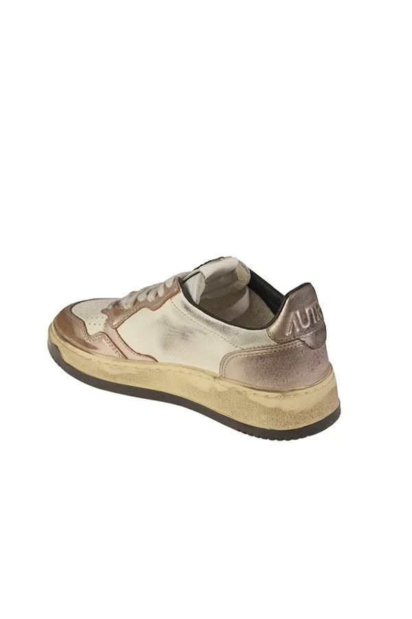 AUTRY o1y0725 Leather Low-Top Sneakers in Rose Gold/White Size US 6 / IT 36 - 2 Thumbnail