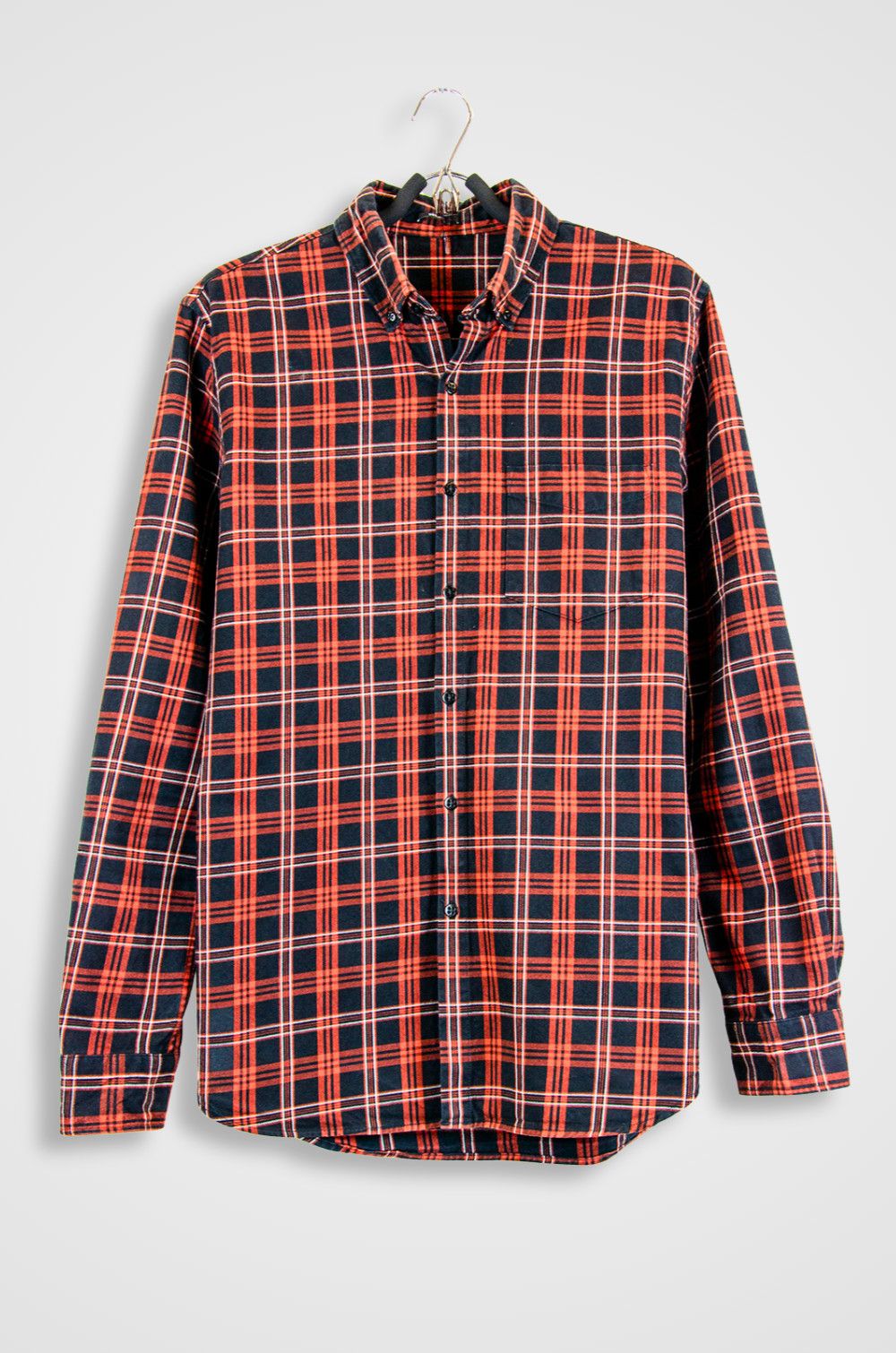 DENHAM Denham Red Black Plaid Flannel Shirt - Size L Size US L / EU 52-54 / 3 - 1 Thumbnail
