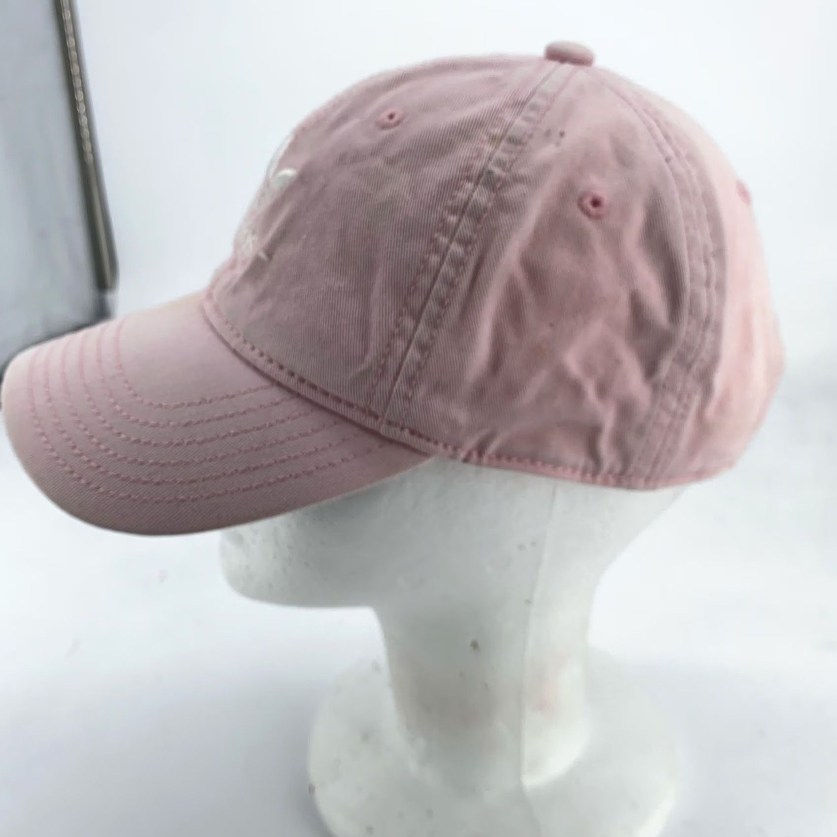 Adidas Adidas Womens Hat Cap Pink Trefoil Embroidered Strap Back Cotton One Size Size ONE SIZE - 4 Thumbnail