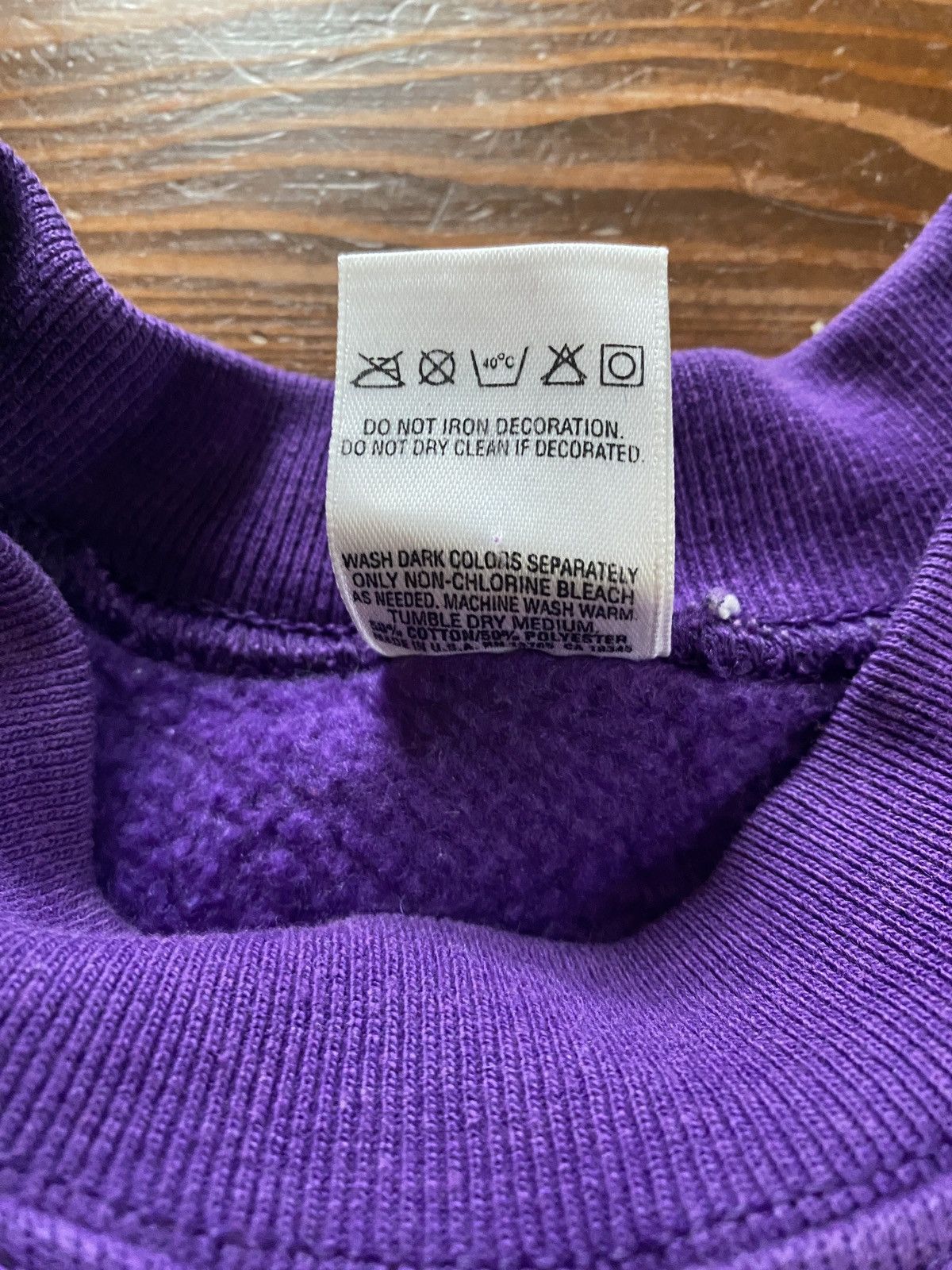 Fruit Of The Loom Vintage 90’s Lo-Fi Purple Raglan Crewneck Sweatshirt Size US XL / EU 56 / 4 - 8 Thumbnail