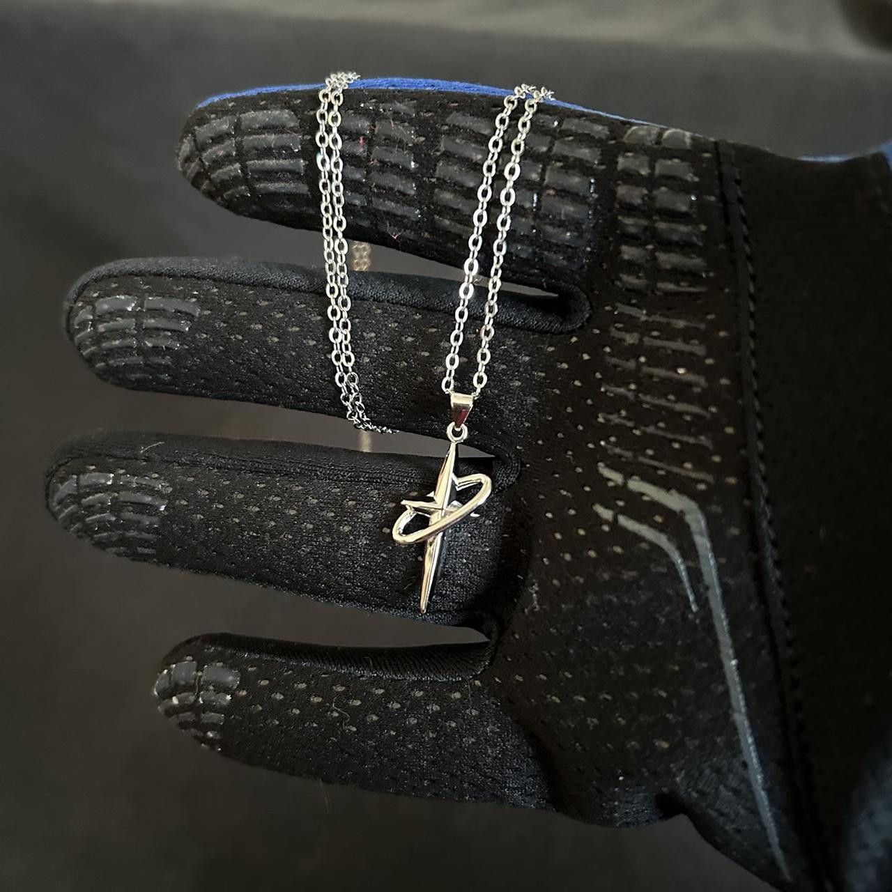 Japanese Brand × Vintage Y2K 2000s Star Cross Circle Pendant Cute Trendy Necklace Size ONE SIZE - 5 Thumbnail