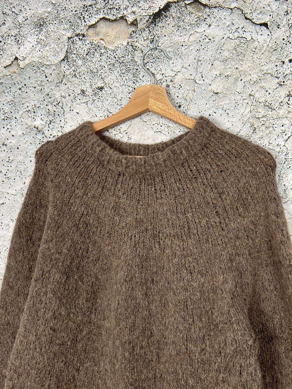 Vintage Vintage 90s Brown Handmade Knit Sweater Avantgarde Size US L / EU 52-54 / 3 - 3 Thumbnail