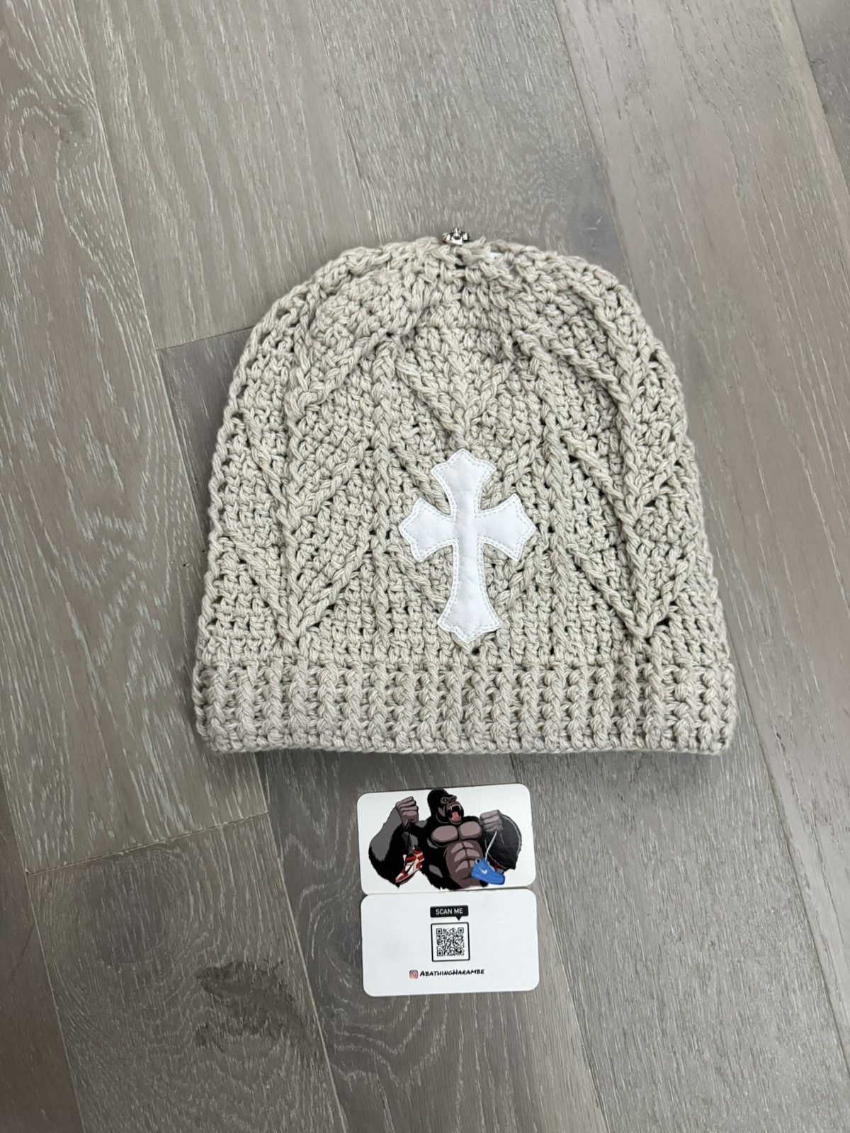 Chrome Hearts Chrome Hearts Cross Patch Cashmere Beanie Mens Size ONE SIZE - 2 Thumbnail