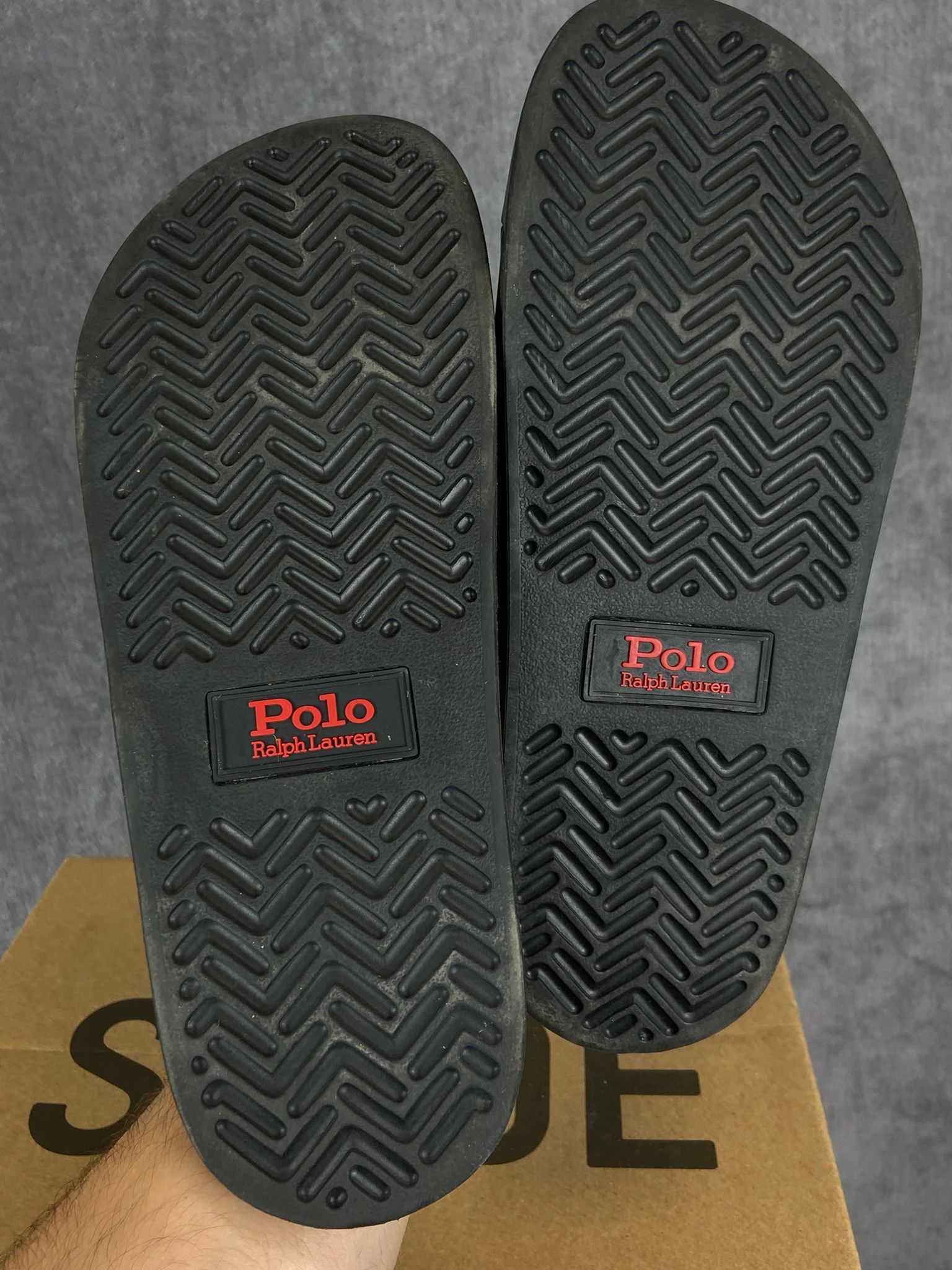 Polo Ralph Lauren Ralph Lauren Black Slides Red Polo Logo Size 40 Size US 7 / EU 40 - 7 Thumbnail