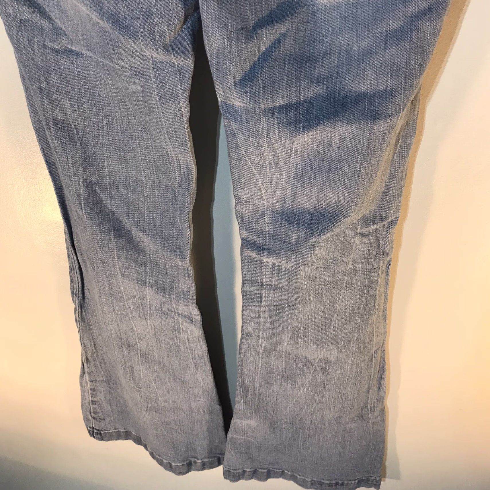 Vintage VINTAGE Amethyst Women Jeans Flared Distressed Low-Rise Juniors Size 9 Blue Size 30" / US 8 / IT 44 - 6 Thumbnail