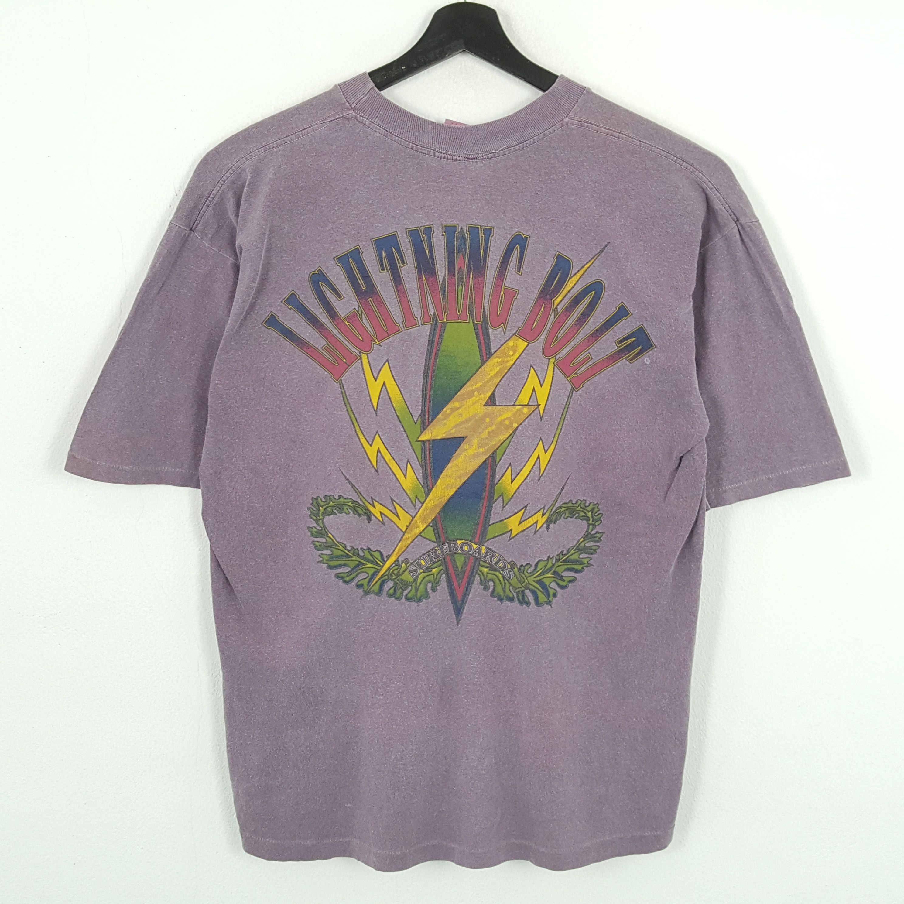 Vintage LIGHTNING BOLT SURFBOARDS Surfing Style Vintage Tshirt Size US L / EU 52-54 / 3 - 1 Thumbnail