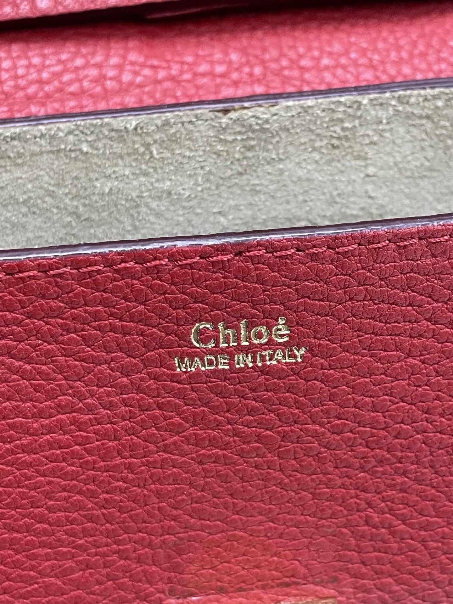 Chloe Chloe Red Gold Clasp Chain Bag No Accessories Size ONE SIZE - 7 Thumbnail