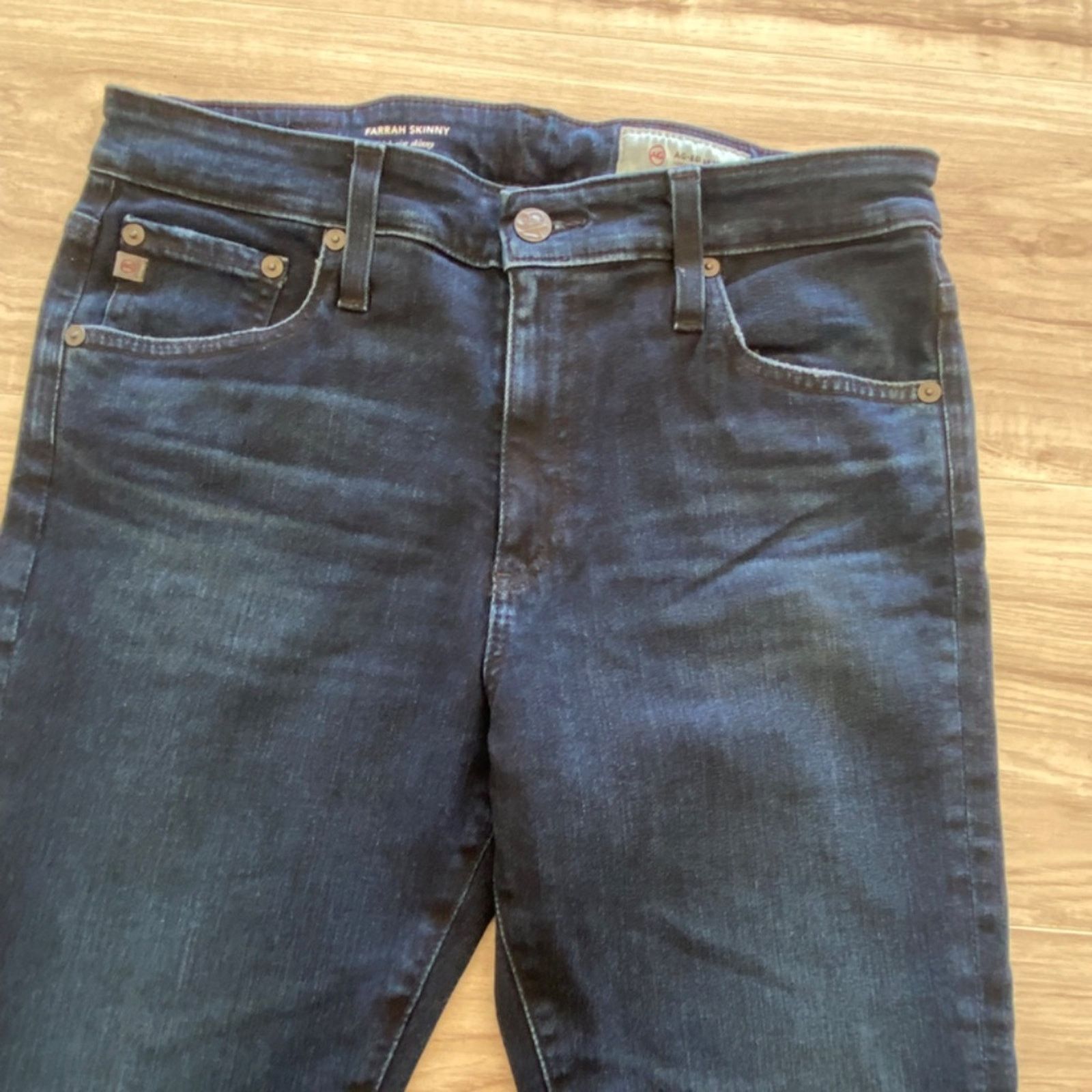 AG Adriano Goldschmied Adriano Goldschmied Farrah High-Rise Skinny Jeans - 29R Size 29" - 6 Thumbnail