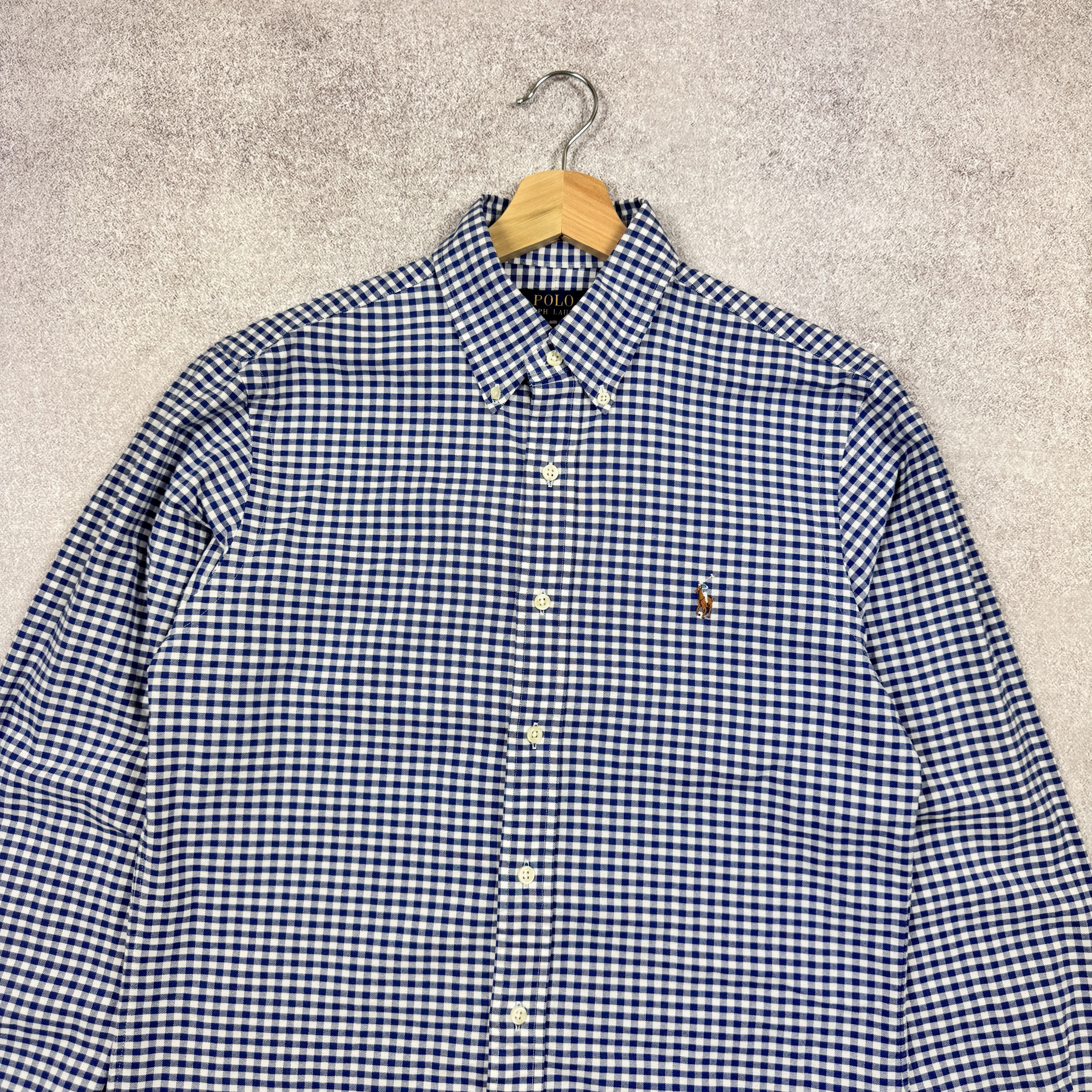 Polo Ralph Lauren Polo Ralph Lauren Slim Fit Thick Cotton Blue Shirt Size M Size US M / EU 48-50 / 2 - 2 Thumbnail