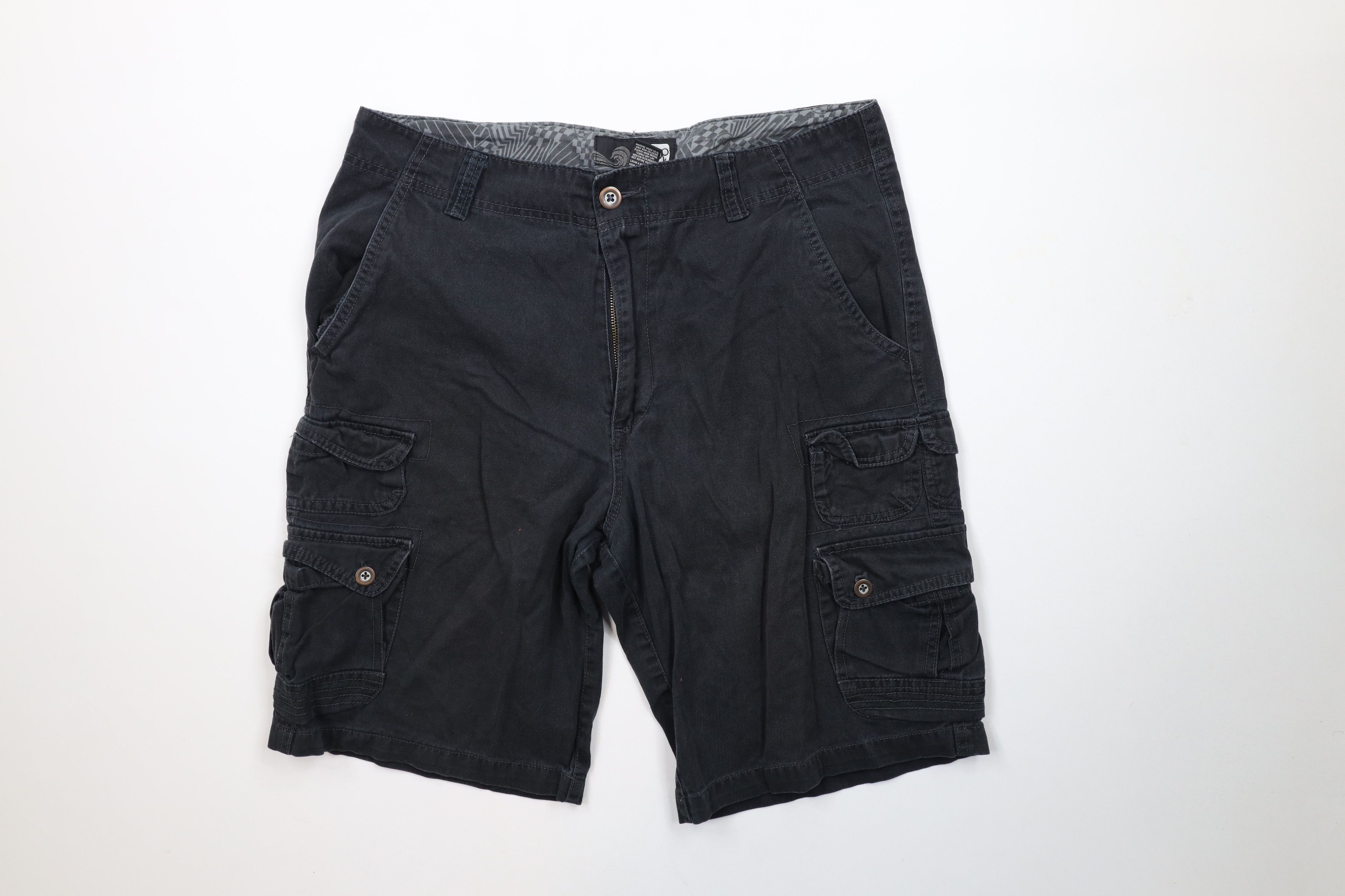 Ocean Pacific × Vintage Vintage 90s Y2K Ocean Pacific OP Cargo Shorts Black Cotton Size US 34 / EU 50 - 1 Thumbnail