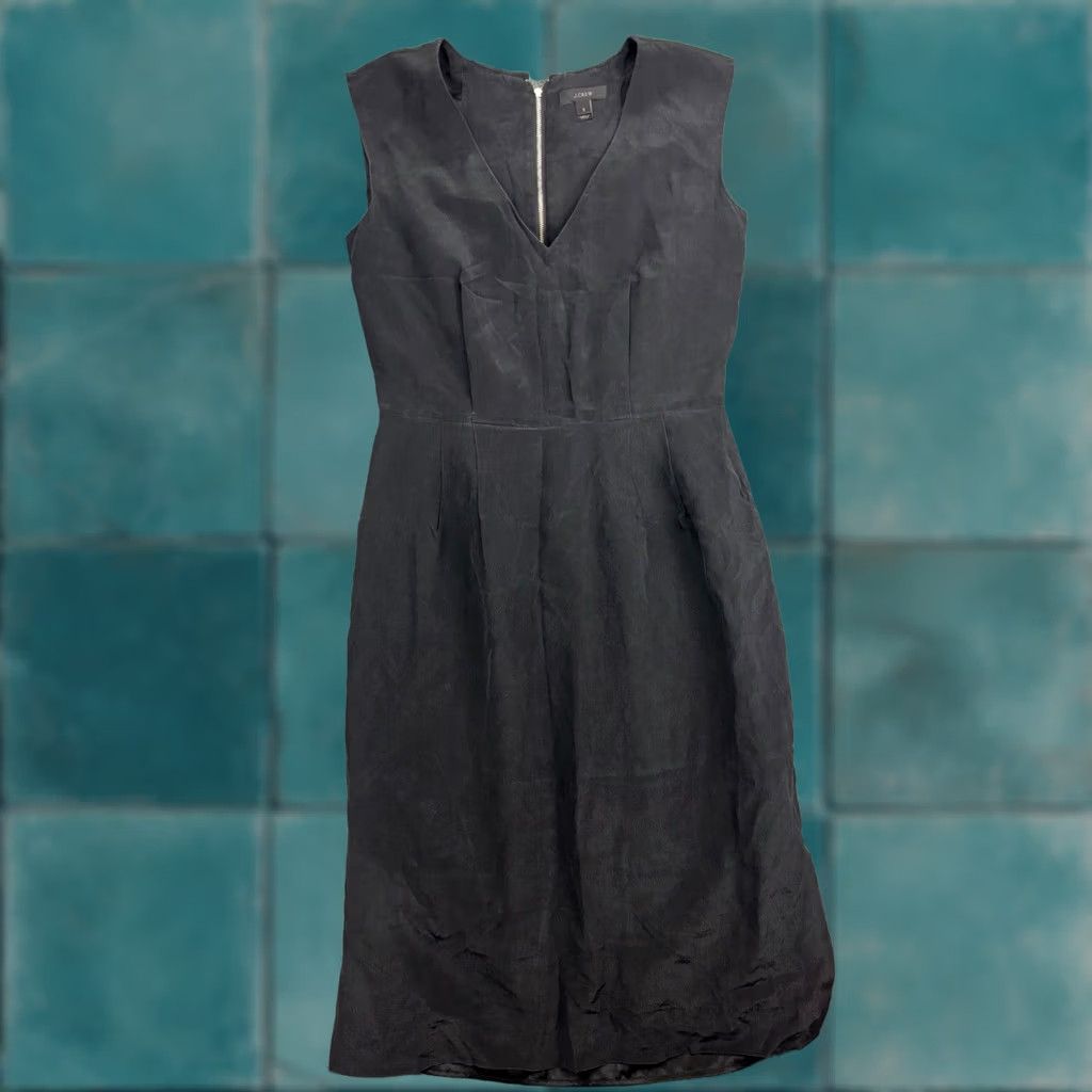 j crew black silk dress Black J Crew Silk Cocktail Dress Size 0