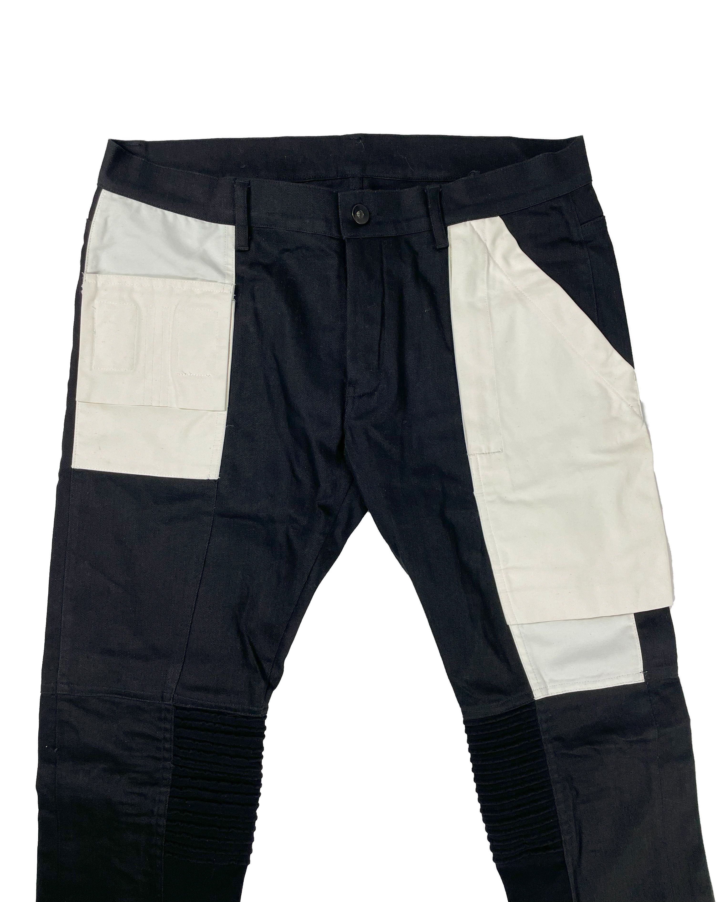 Rick Owens 1/1 FW13 MEMPHIS BLACK/MILK CARGO PANTS DENIM Size US 33 - 3 Thumbnail