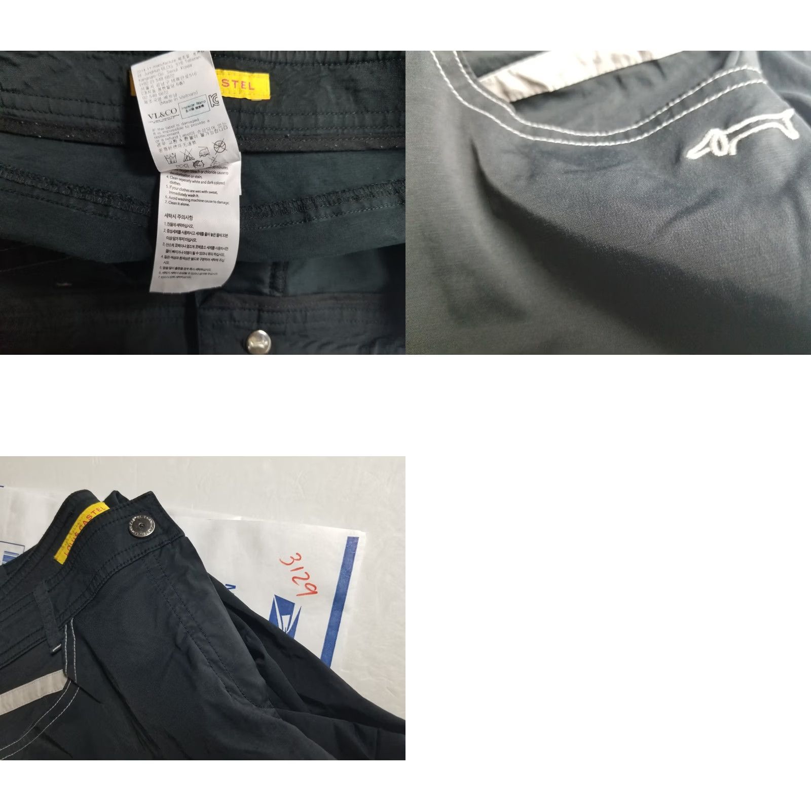 Vintage Louis Castel Women's Pants Dark Gray Size 31x28 Chino Straight Pockets Comfort Easy Care Seasonal Holiday Sports Size 24" / US 00 / IT 34 - 8 Thumbnail