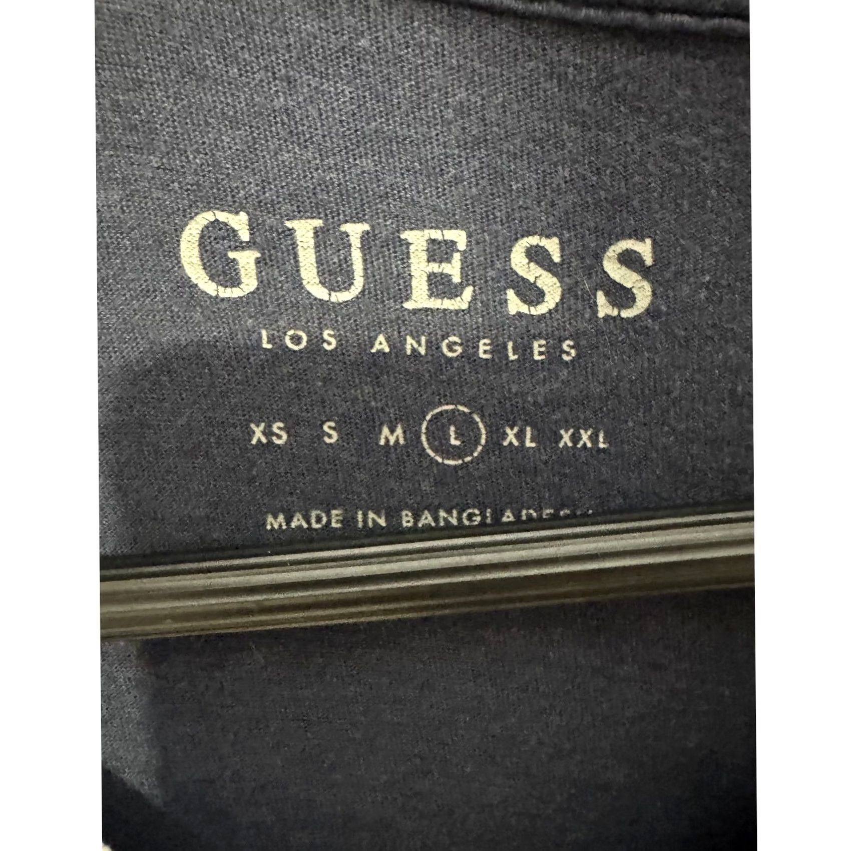 Guess GUESS LOS ANGELES Navy Blue V-Neck Short Sleeve T Shirt Men L Size US L / EU 52-54 / 3 - 4 Thumbnail