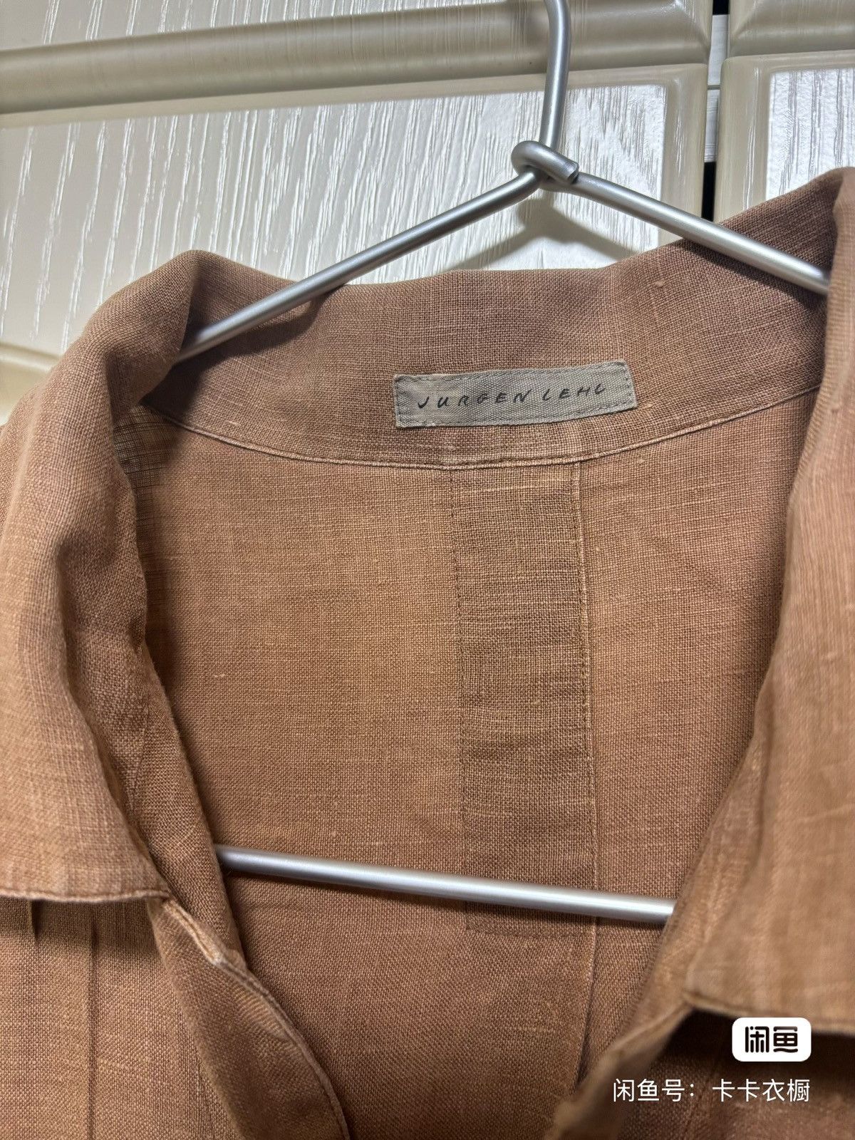 Japanese Brand JURGEN LEHL Persimmon-Dyed Linen Shirt Size L / US 10 / IT 46 - 2 Thumbnail
