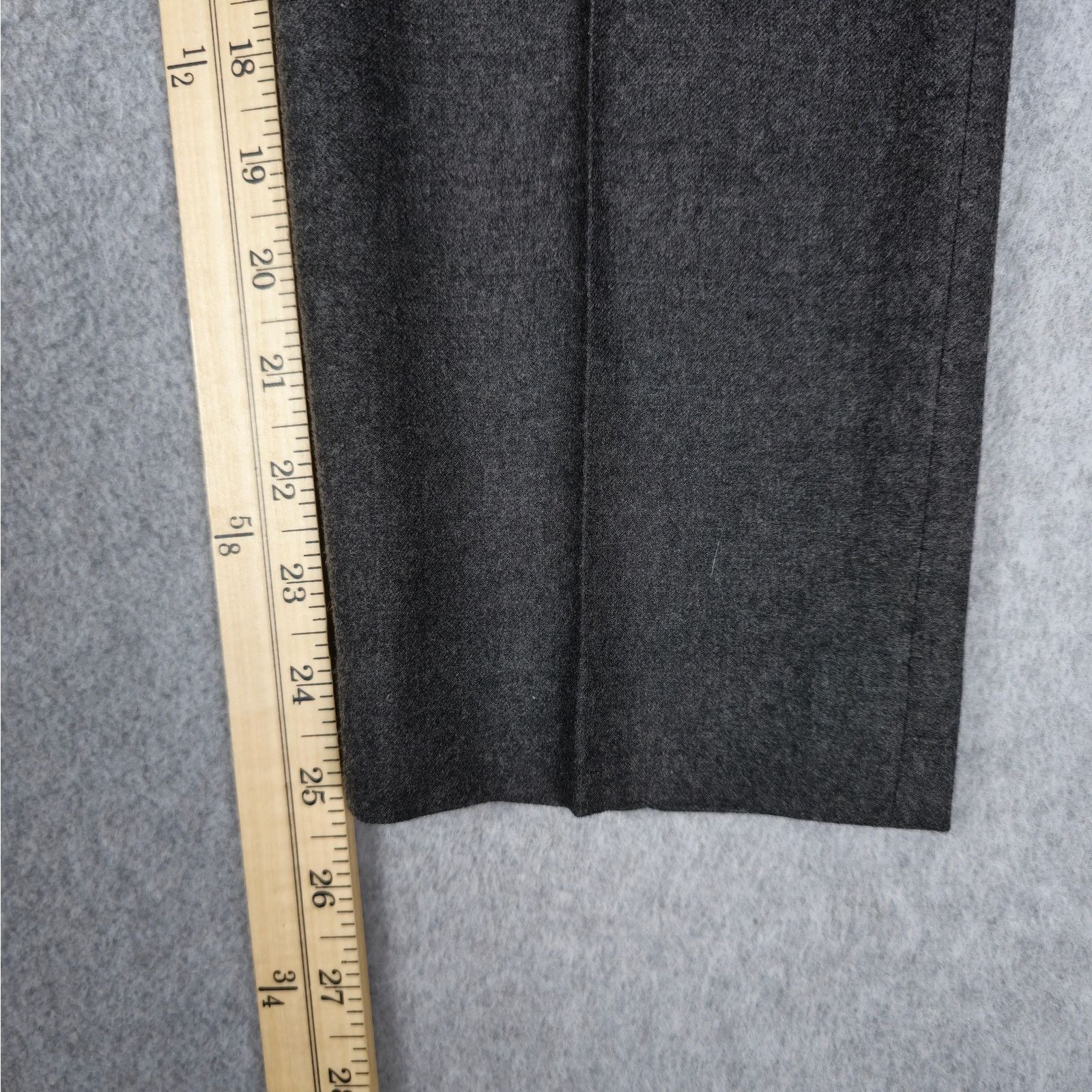 Theory Theory Womens 6 Gray Flat Front Dress Pants 96% Virgin Wool Size 28" / US 6 / IT 42 - 12 Thumbnail