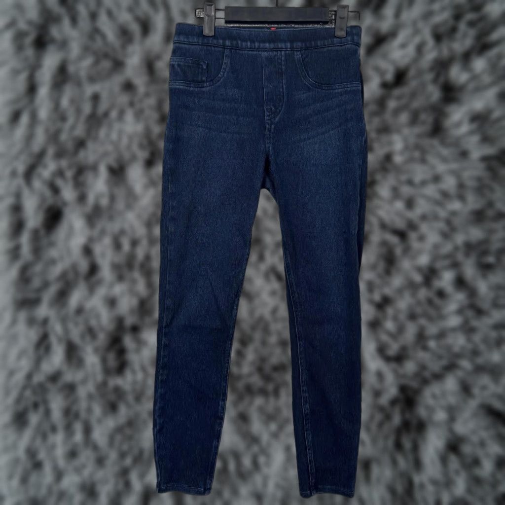 Spanx Spanx Jeans Womens Small Blue Dark Wash Mid Rise Jegging Pull On Shaping Stretch Size 28" / US 6 / IT 42 - 1 Thumbnail