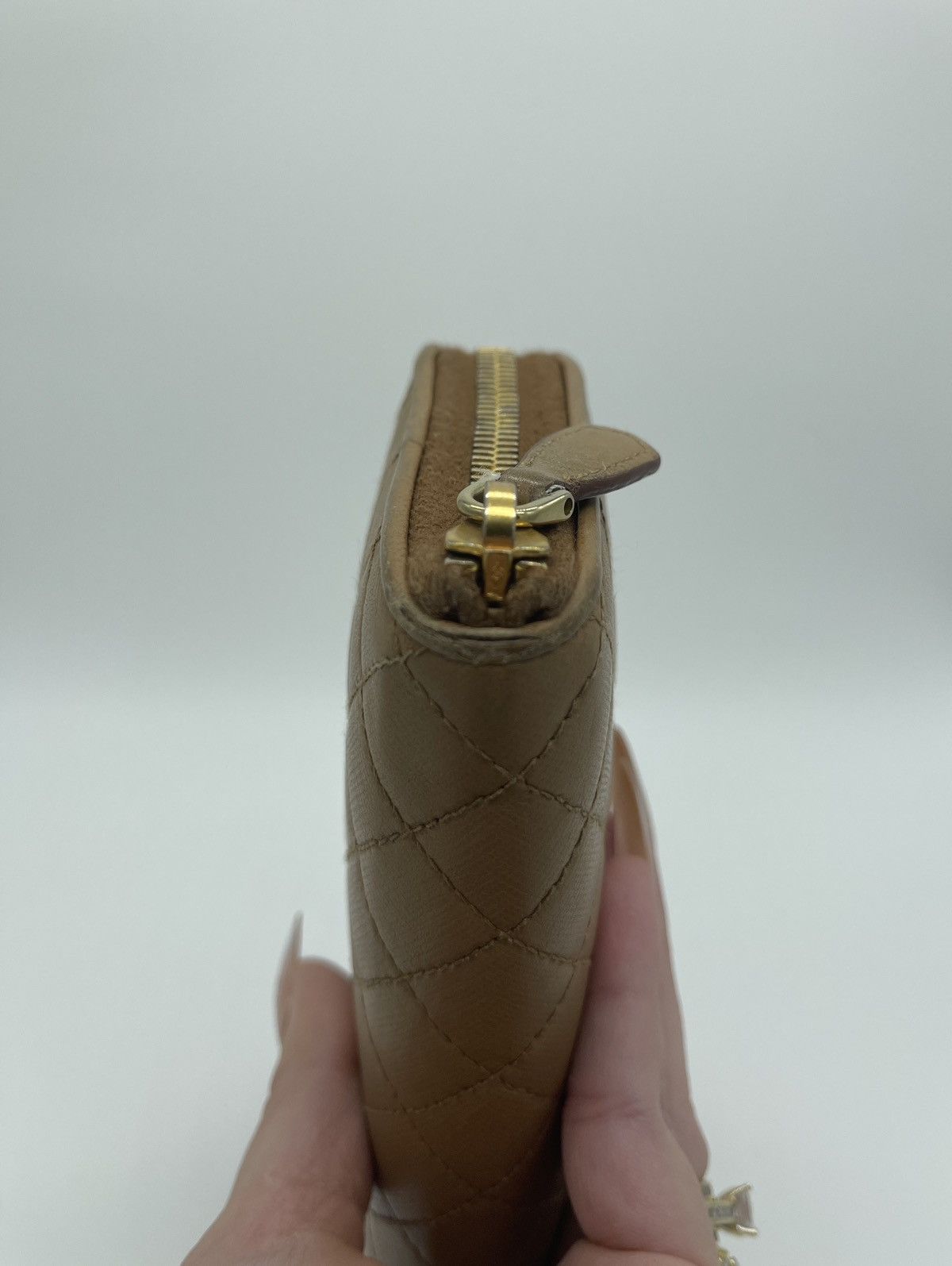 Prada Rare Prada Quilted Diamond Stitch Leather Wallet Camel Size ONE SIZE - 13 Thumbnail