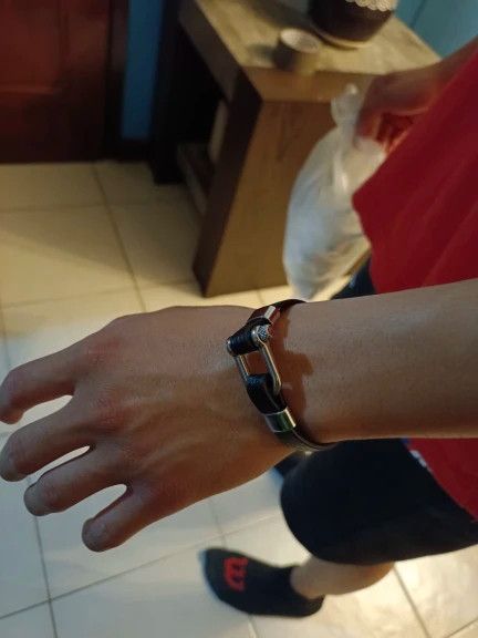 Other U shape Leather Bracelet Screw Shackle Cuff Gift For Him Size ONE SIZE - 2 Thumbnail
