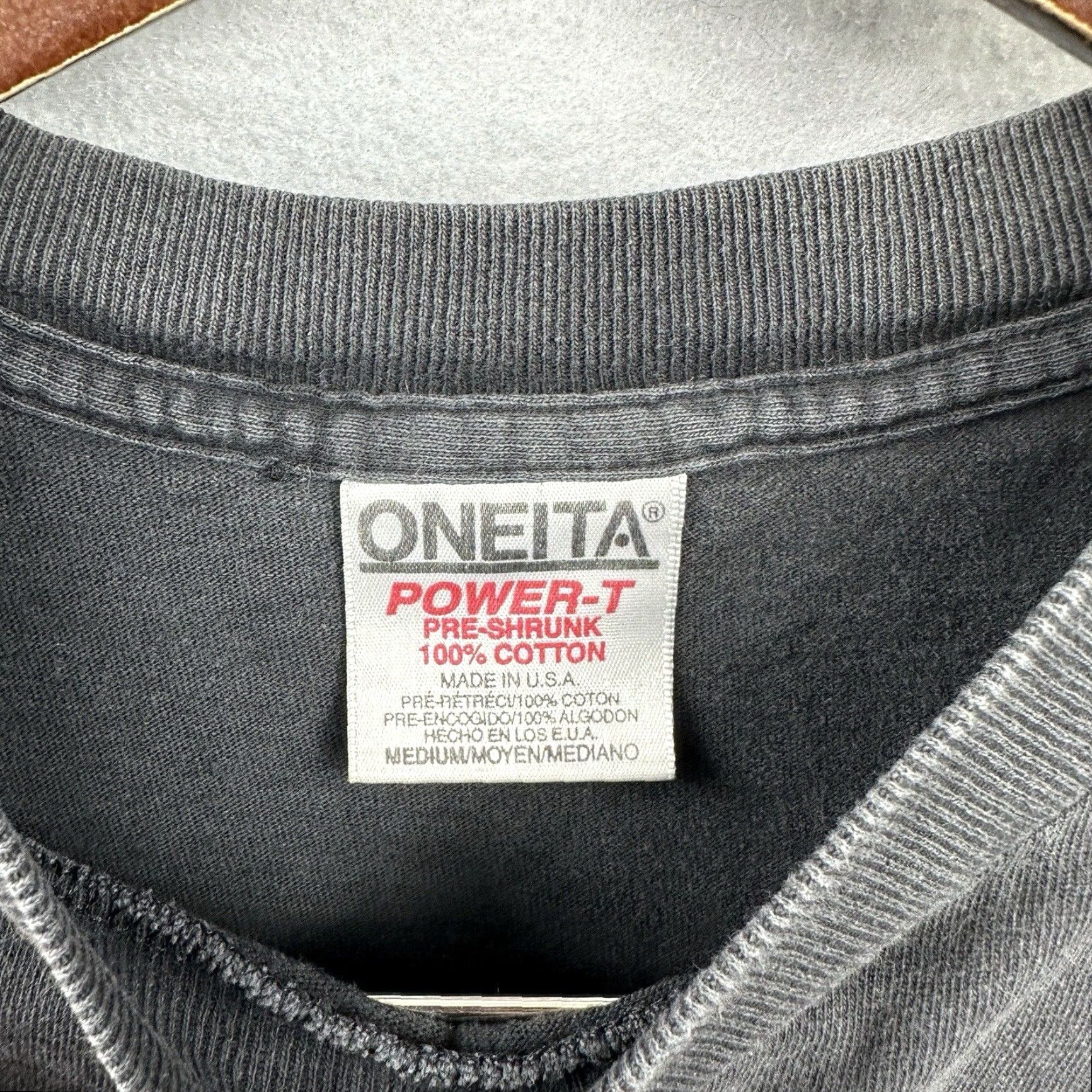 Vintage VINTAGE Oneita Shirt Mens M Punk Thrash Power Tools Scarface Skate Fall Silent Shirt Band Doom Metal Punk 90s (if applicable) Size US M / EU 48-50 / 2 - 7 Thumbnail