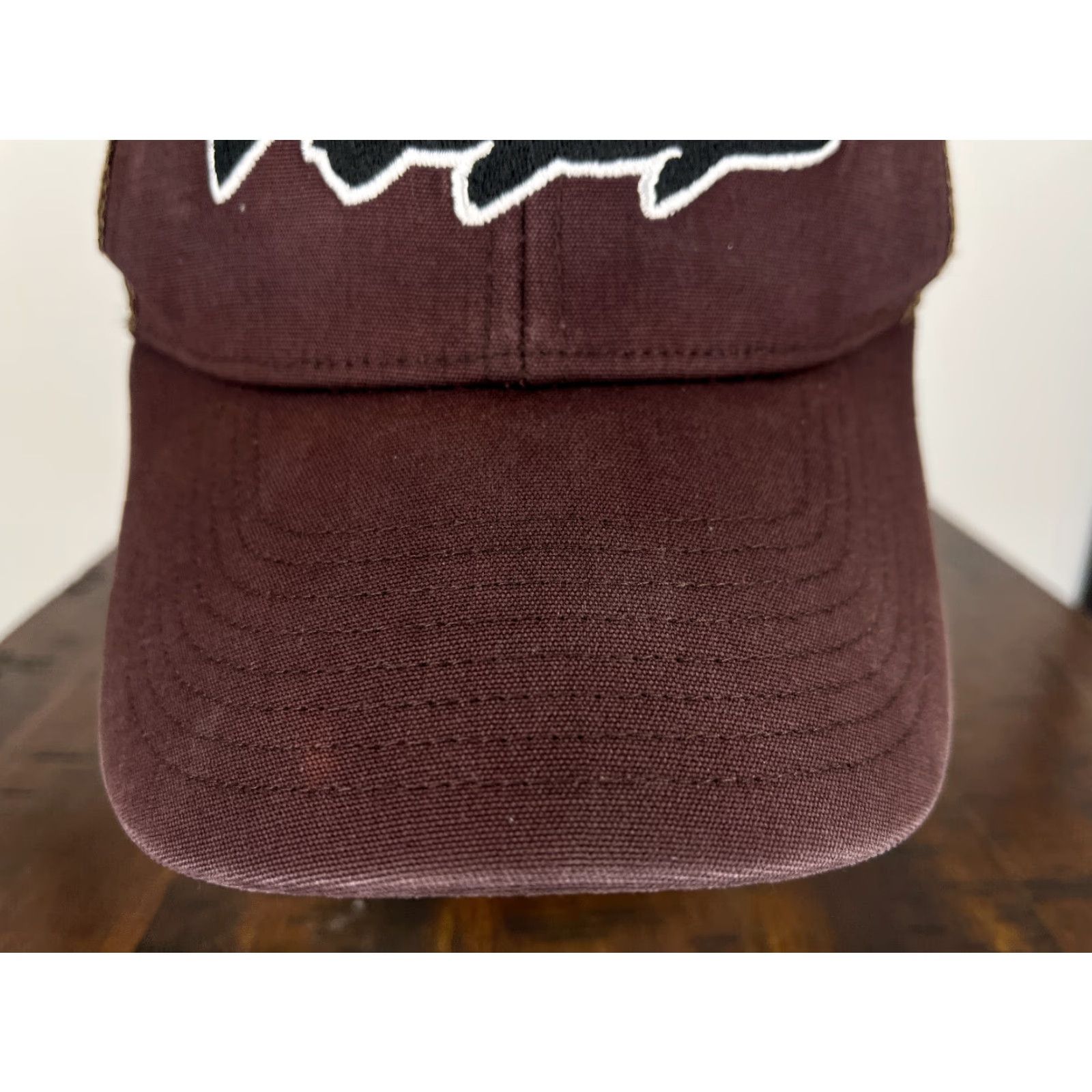 Patagonia Patagonia Hat Cap Snap Back Adult One Size Brown Fitz Roy Embroidered Trout Trucker Hat Mens Size ONE SIZE - 3 Thumbnail