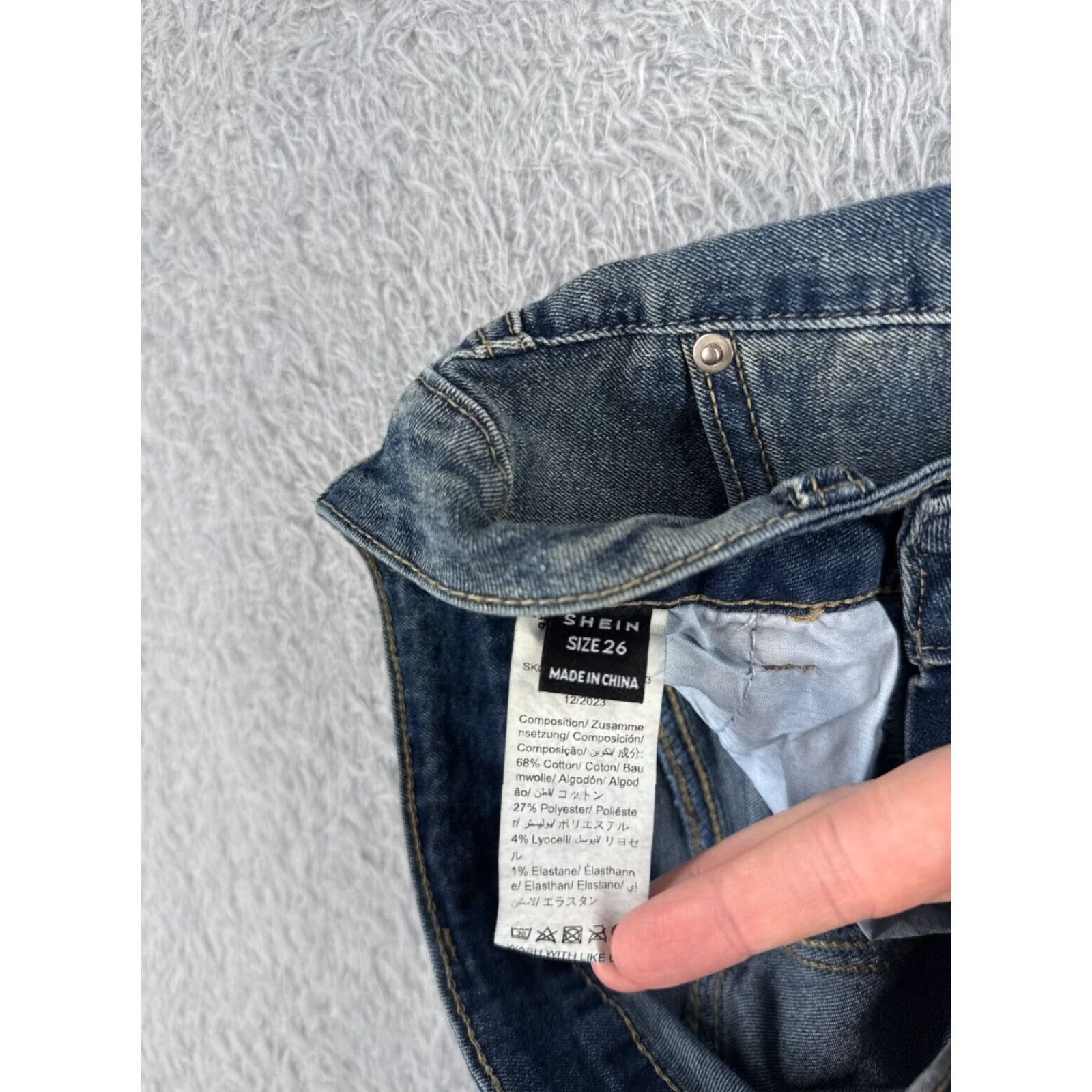 Shein SheIn Jeans Flared Denim 26 Blue Cotton Blend Stretch Low Rise 22x29 Womens Size 26" / US 2 / IT 38 - 7 Thumbnail