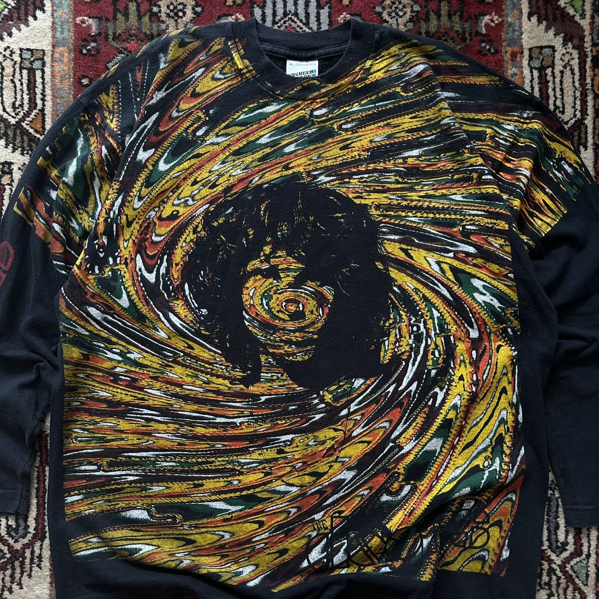 Vintage 90s The Doors Jim Morrison Psychedelic Long Sleeve Vintage Size US XL / EU 56 / 4 - 4 Thumbnail