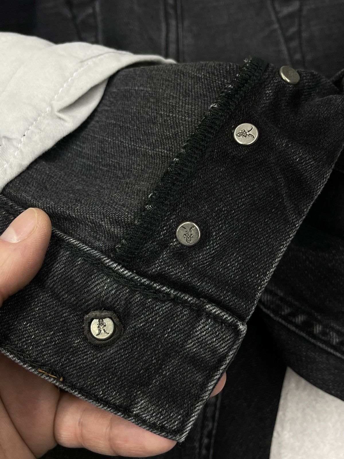 Allsaints × Designer Mens AllSaints Rex Denim Jeans Grey Big Logo Pocket Size 31 Size US 31 - 15 Thumbnail