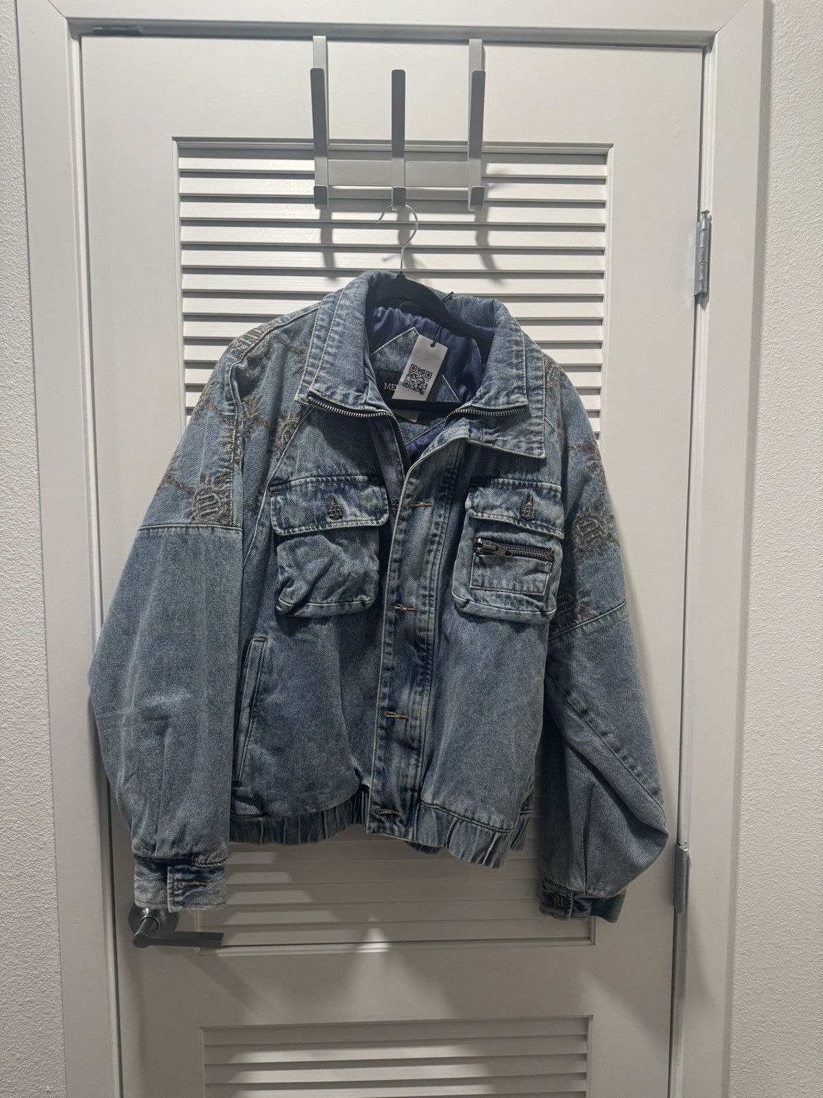 Menace Double-Collar Quilted Denim Jacket Size US L / EU 52-54 / 3 - 1 Thumbnail