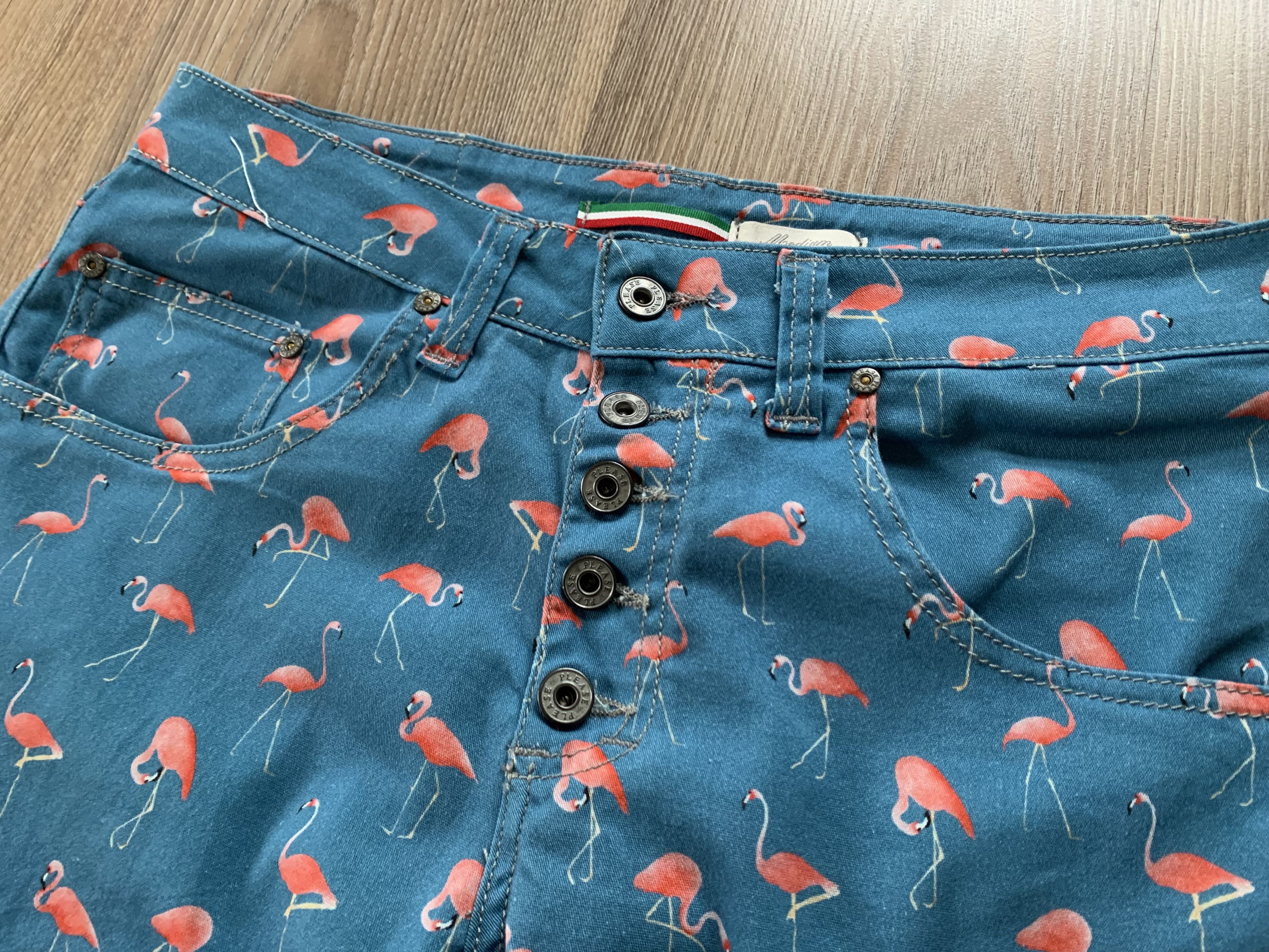 Other PLEASE Flamingo Cotton Print Shorts Made in Italy Size US 32 / EU 48 - 4 Thumbnail