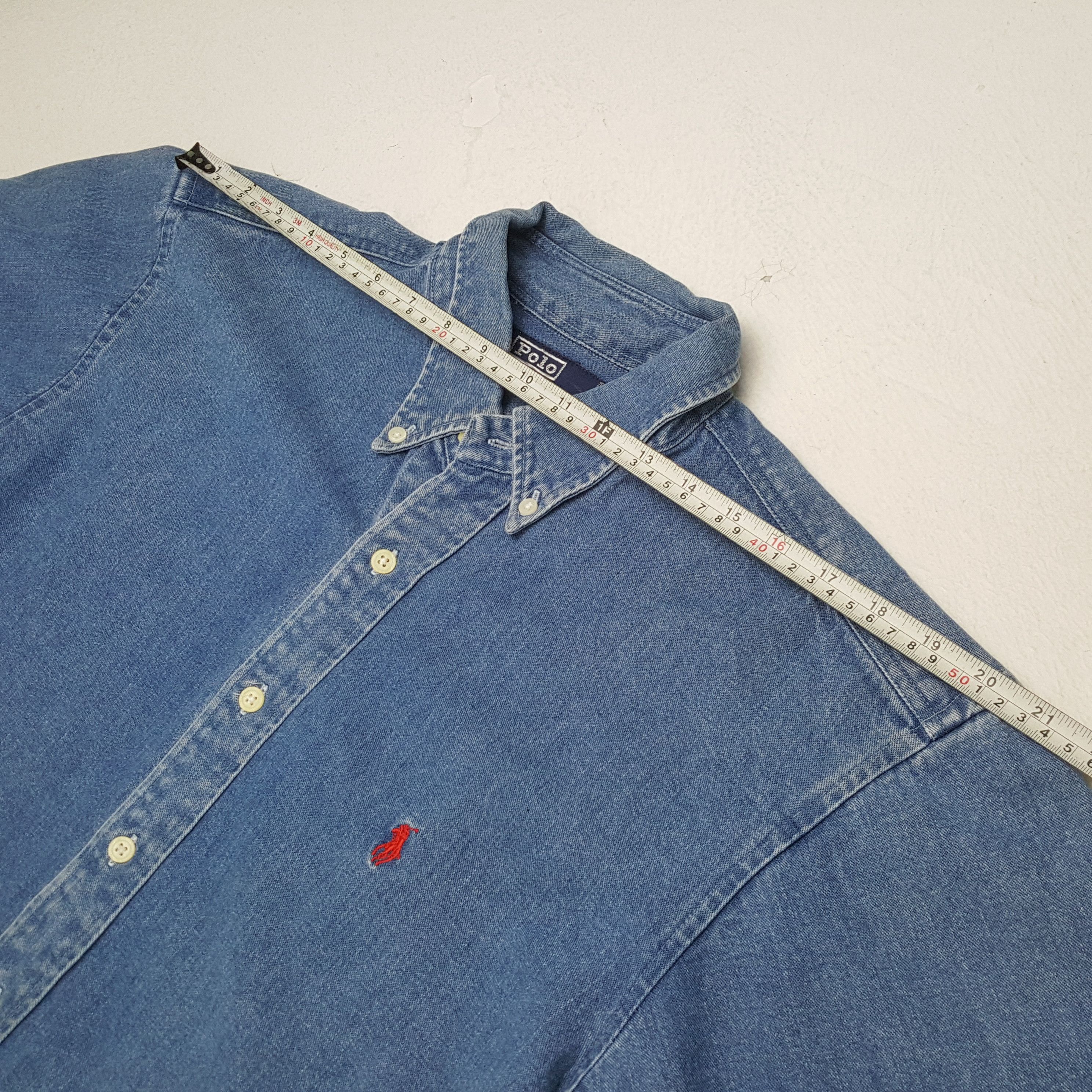 Polo Ralph Lauren × Vintage Vintage POLO by RALPH LAUREN Small Pony Design Denim Shirts Size US L / EU 52-54 / 3 - 4 Thumbnail