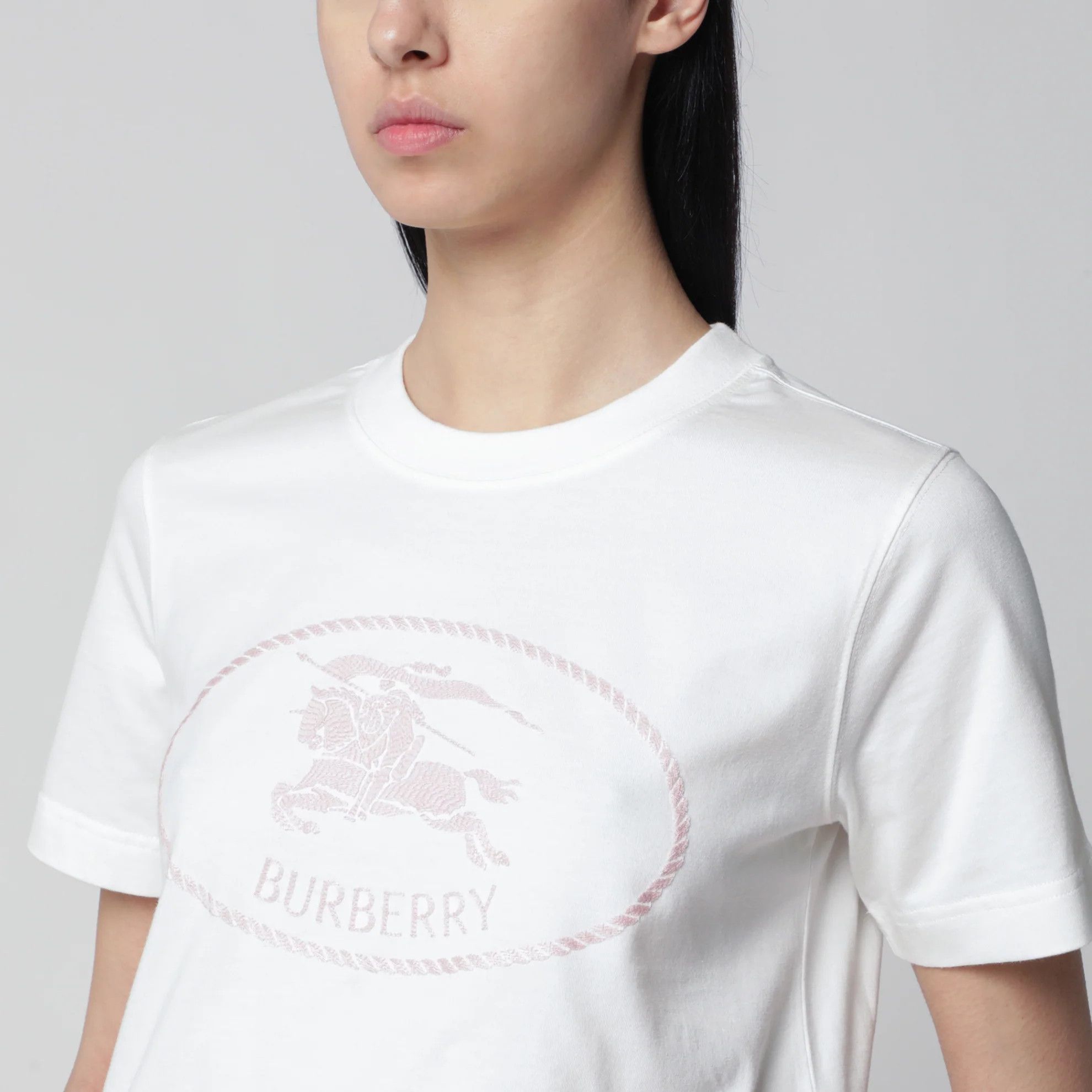 Burberry o1d2blof0426 Short Sleeve T-Shirt in White Size XS / US 0-2 / IT 36-38 - 4 Thumbnail