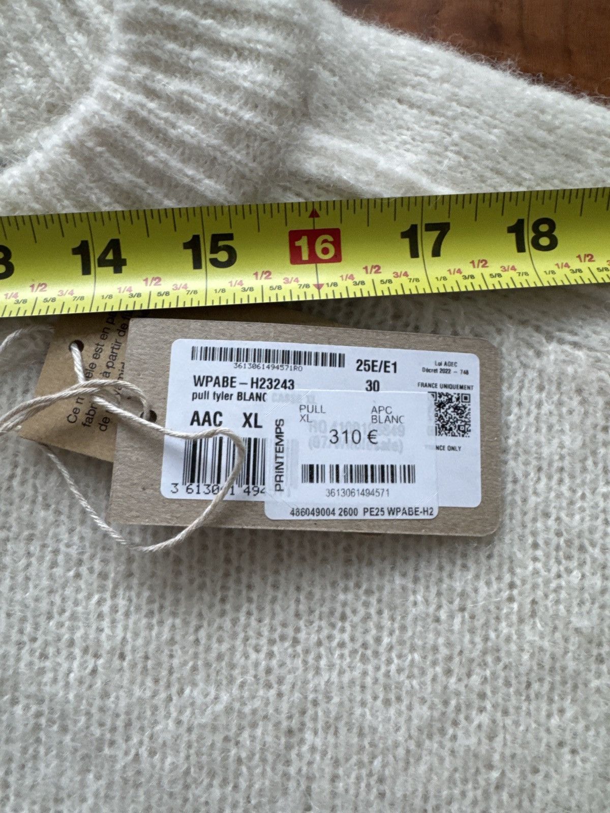 A.P.C. APC alpaca and wool sweater, Paris exclusive Size US XL / EU 56 / 4 - 2 Thumbnail
