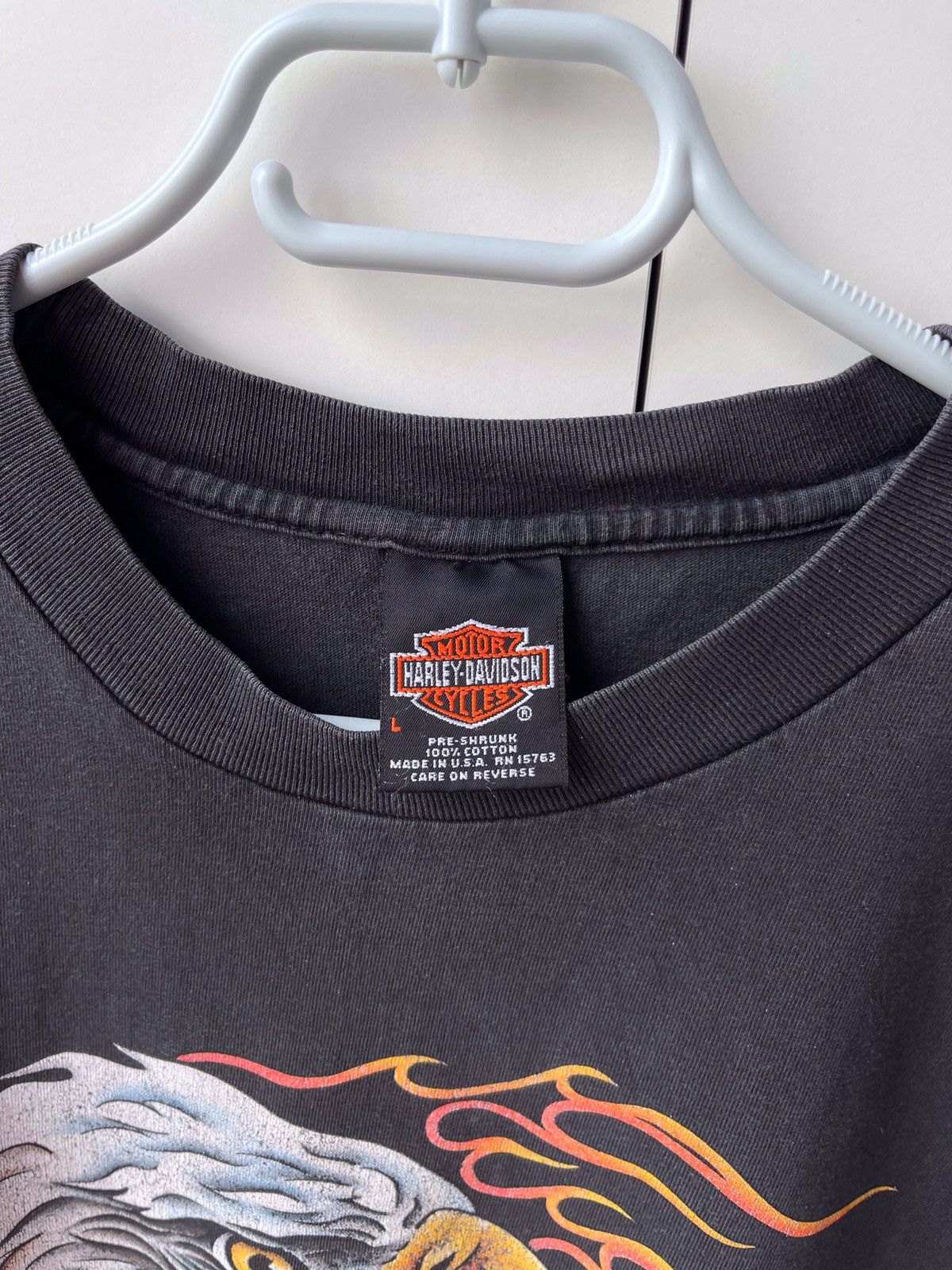 Harley Davidson × Vintage Vintage 1998’s Hardy Davidson Eagle Tee USA Size US L / EU 52-54 / 3 - 3 Thumbnail