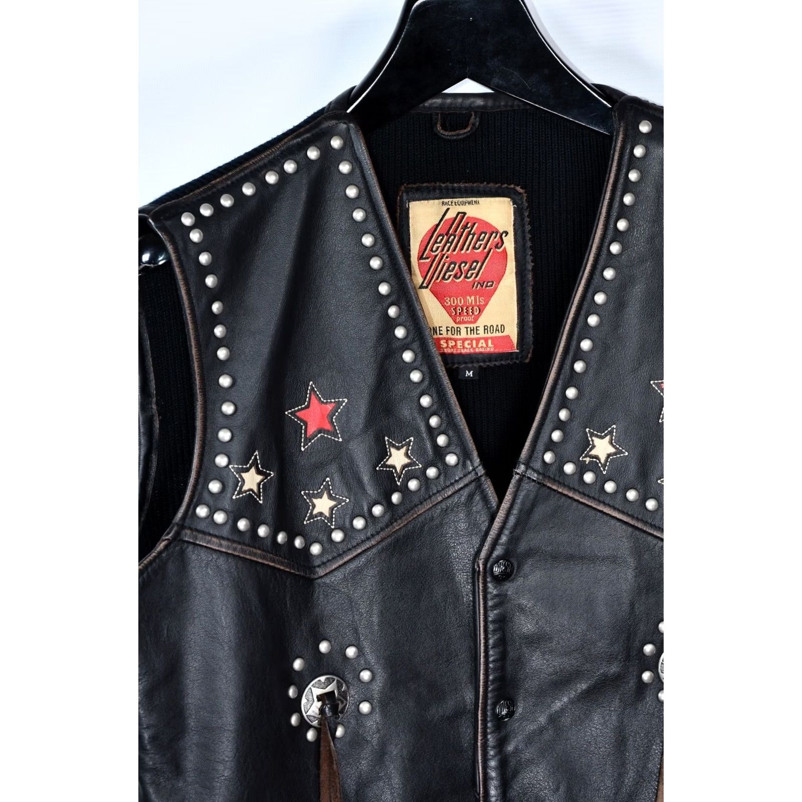 Diesel VINTAGE Diesel Western Vest M Womens Leather Studded 90s Casual Black Eyewear? Size M / US 6-8 / IT 42-44 - 5 Thumbnail