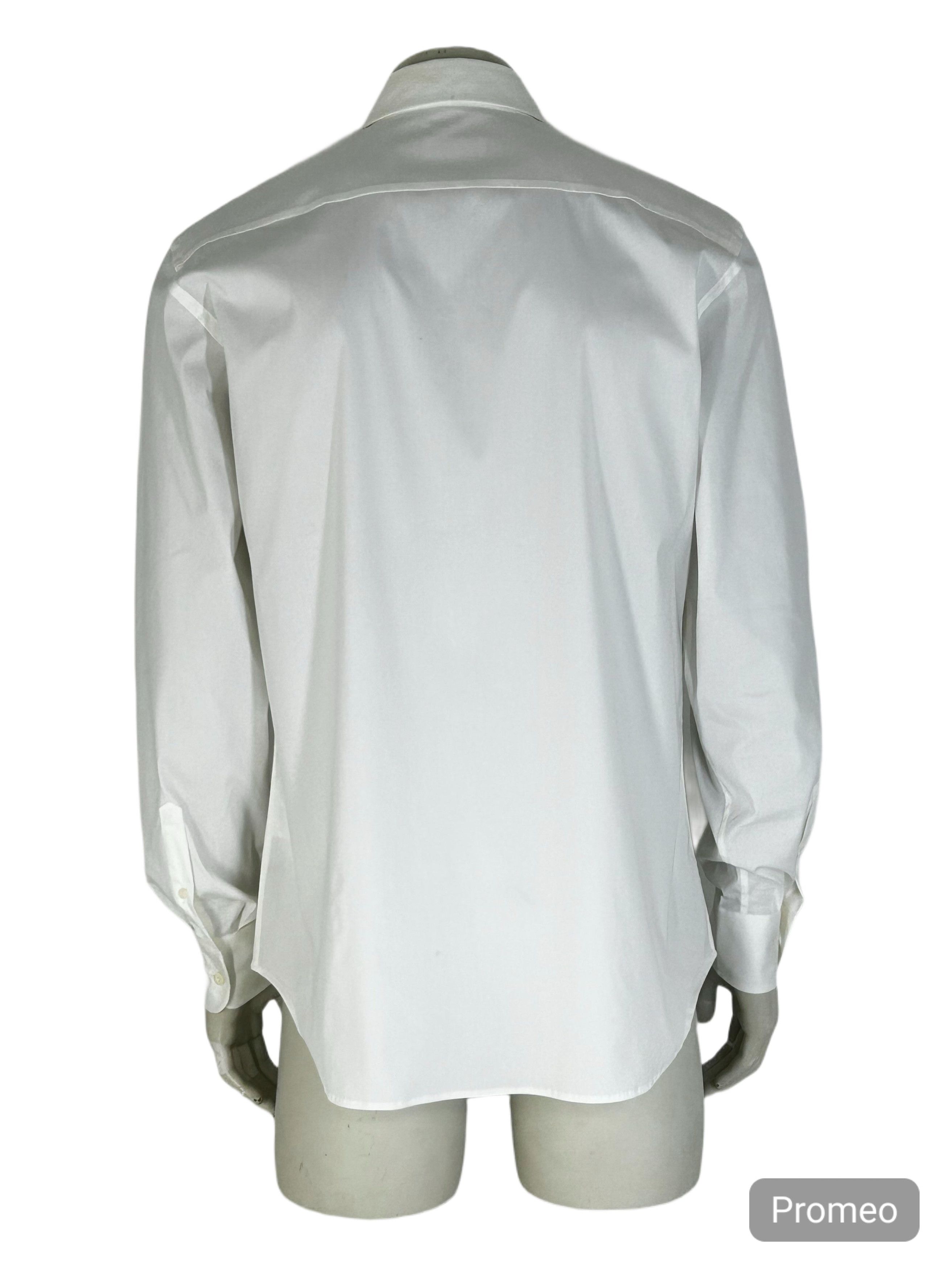 Prada PRADA WHITE COTTON SHIRT Size US L / EU 52-54 / 3 - 3 Thumbnail