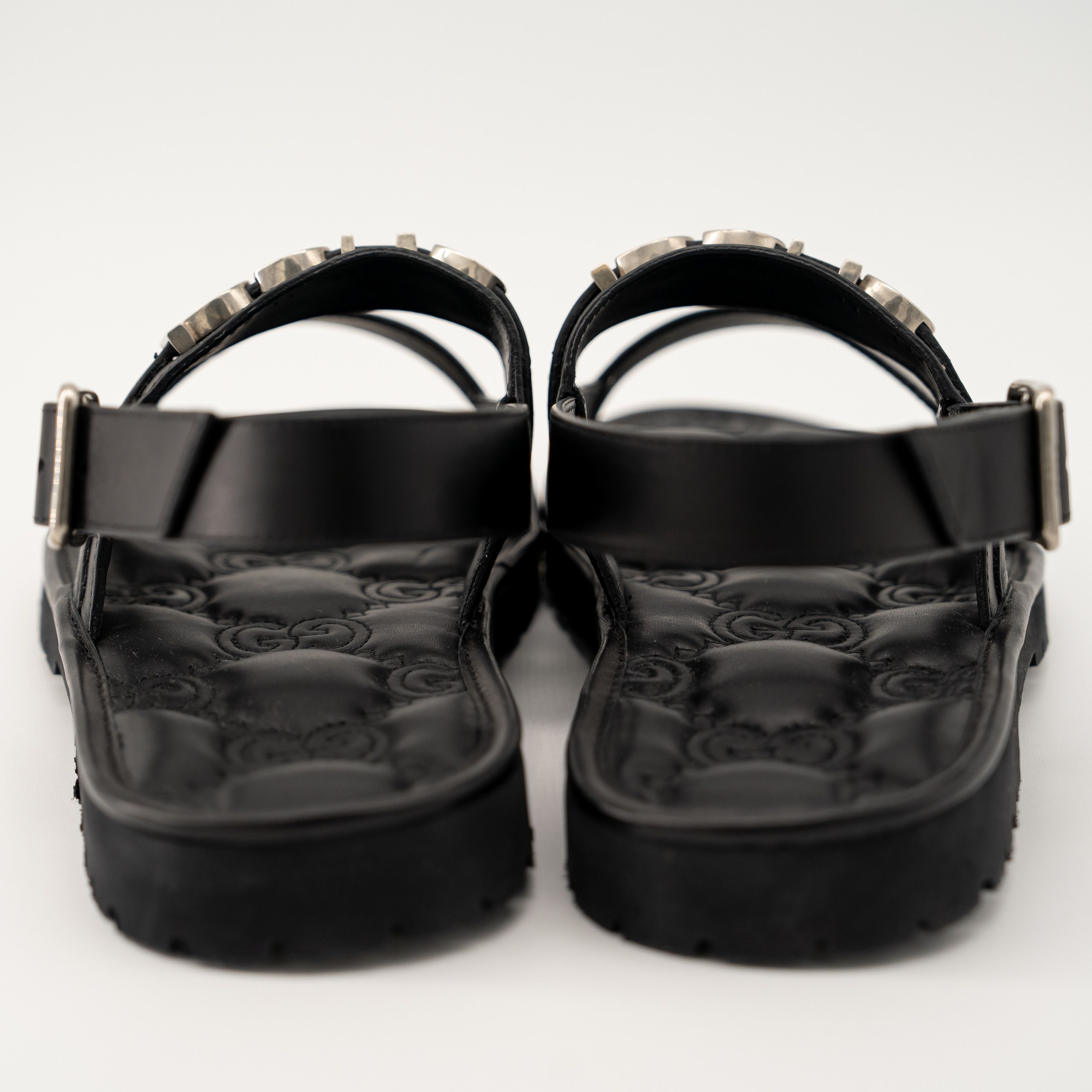 Gucci 11G 11.5 US Gucci Leather Sandals Black Strap Buckle Size US 11.5 / EU 44-45 - 5 Thumbnail