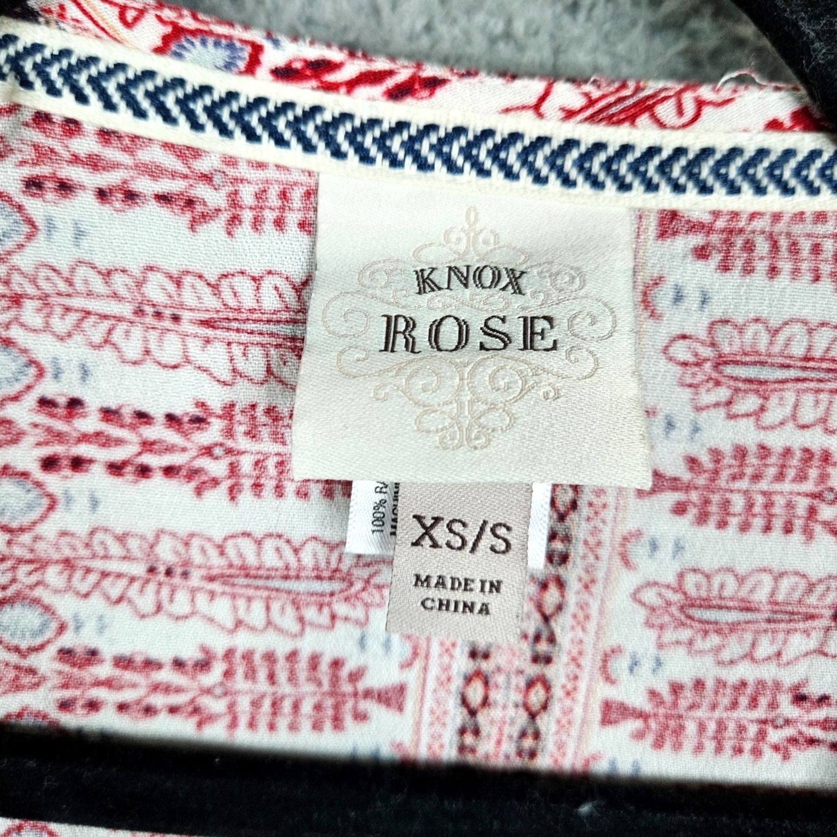 Vintage KNOX ROSE Blouse Kimono Open Front Floral XS/S Pink Women V-Neck Short Sleeve Ruana Casual Size XS / US 0-2 / IT 36-38 - 3 Thumbnail